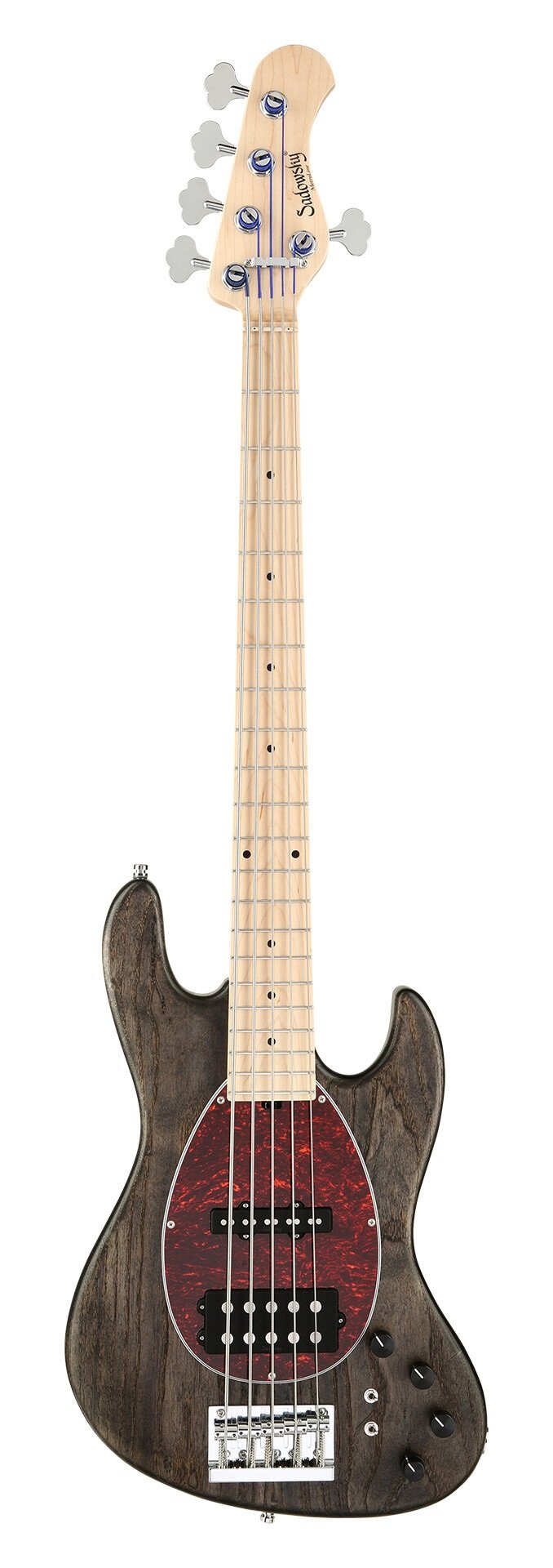 MetroLine 21-Fret Vintage M/J Bass, 5-String - Black Transparent Satin