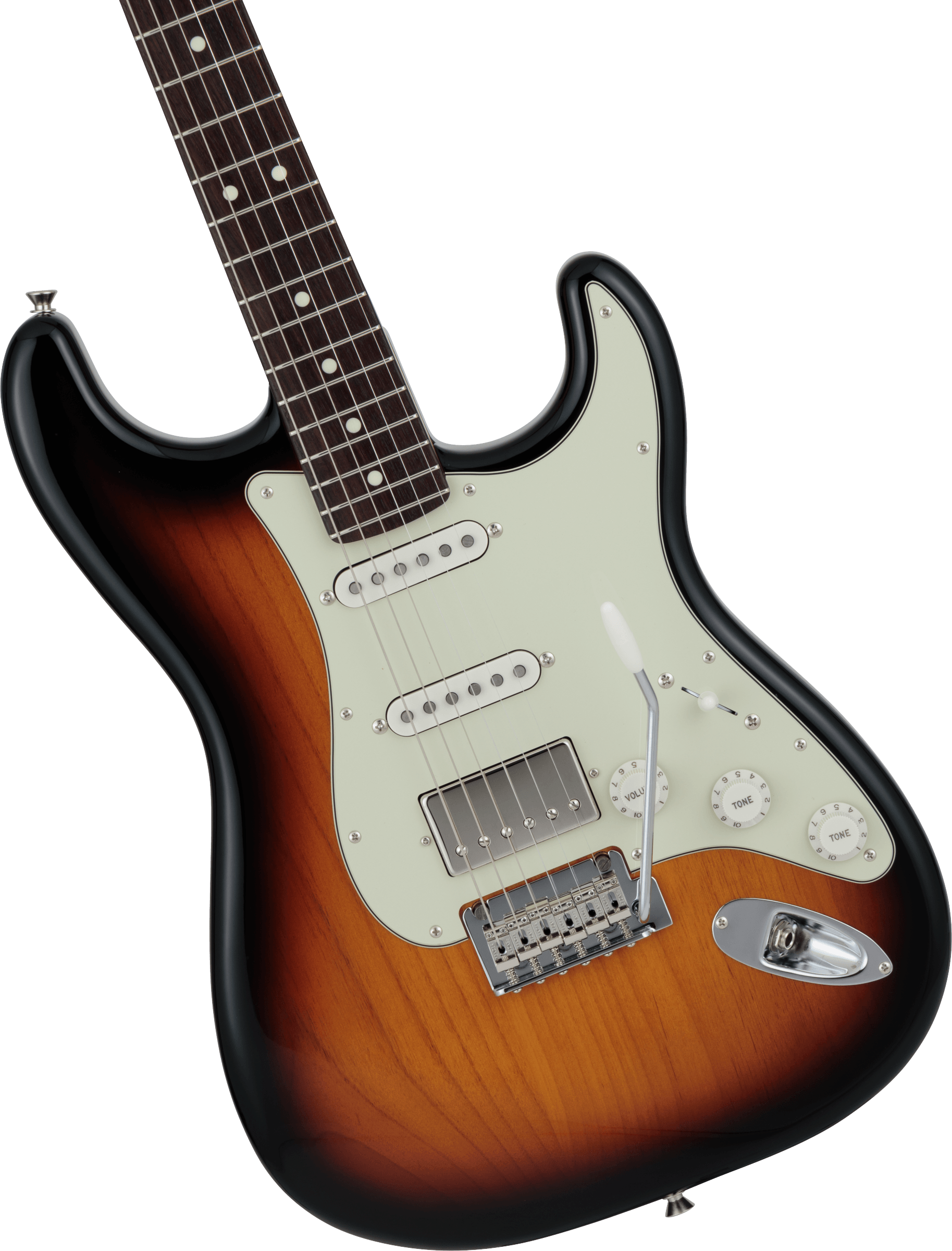 2024 Collection Made in Japan Hybrid II Stratocaster® HSS, Rosewood Fingerboard, 3-Color Sunburst