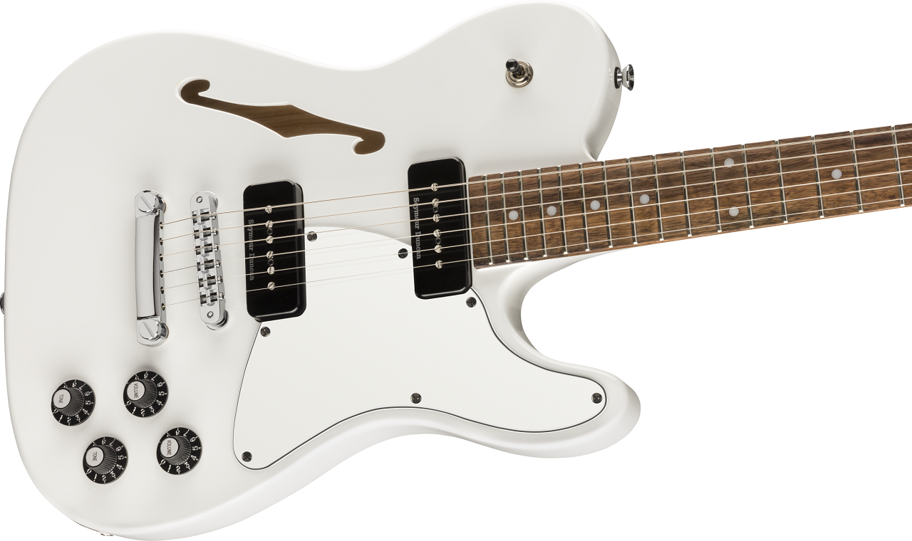 Jim Adkins JA-90 Telecaster® Thinline, Laurel Fingerboard, White