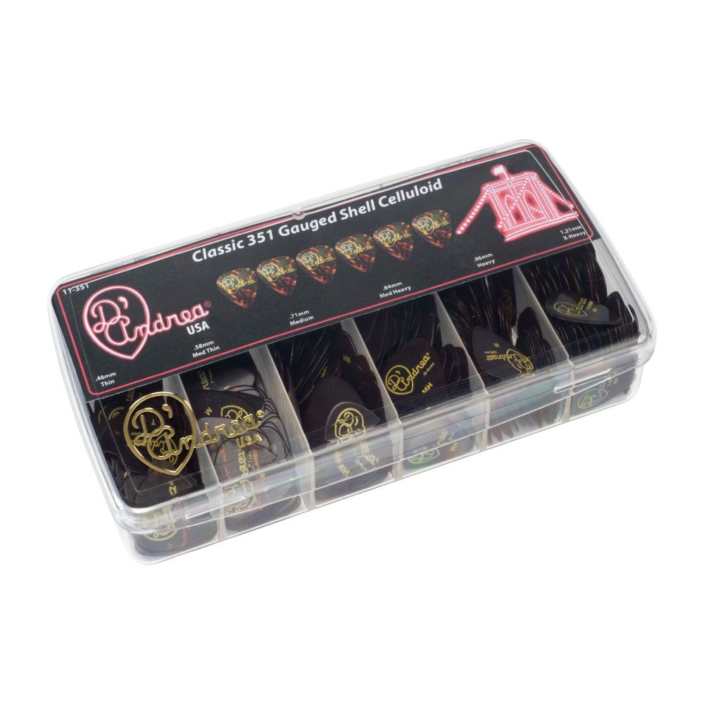 Shell Celluloid Picks - 351 Shape (11-351), 432 pcs Pick Kit