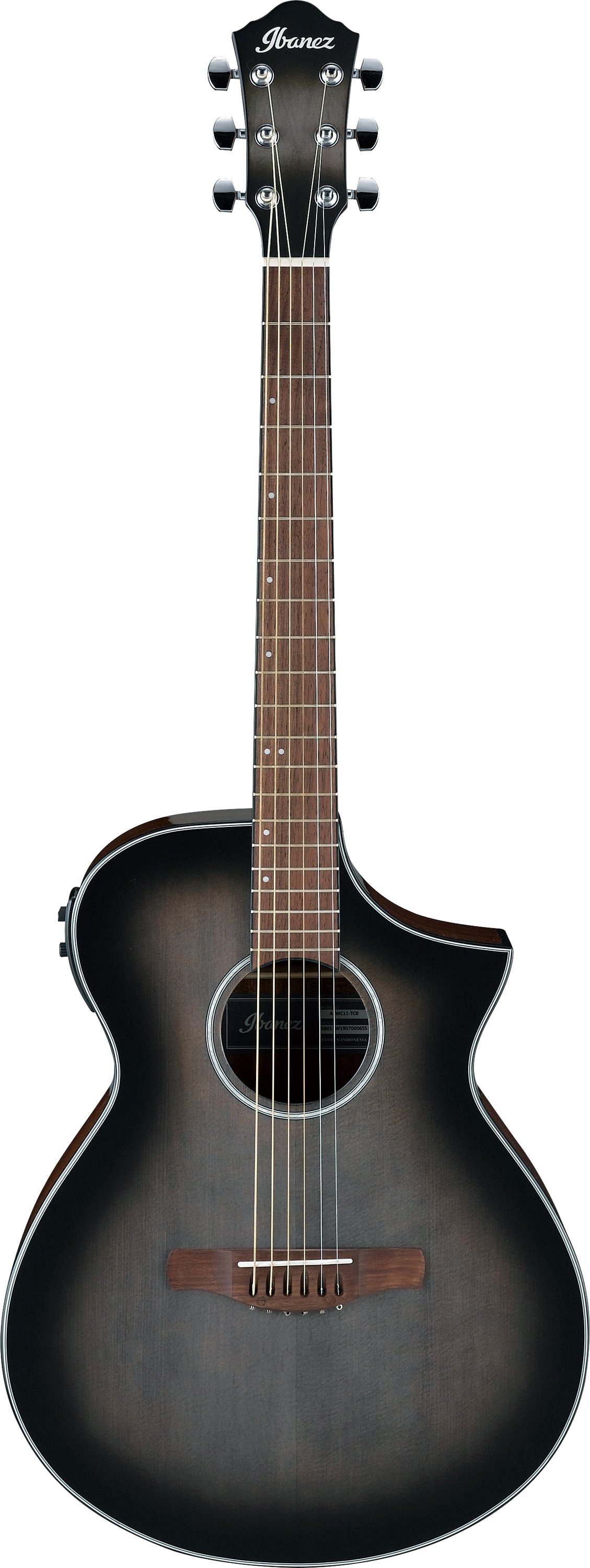 AEWC11-TCB Westerngitarre Transparent Charcoal Burst 