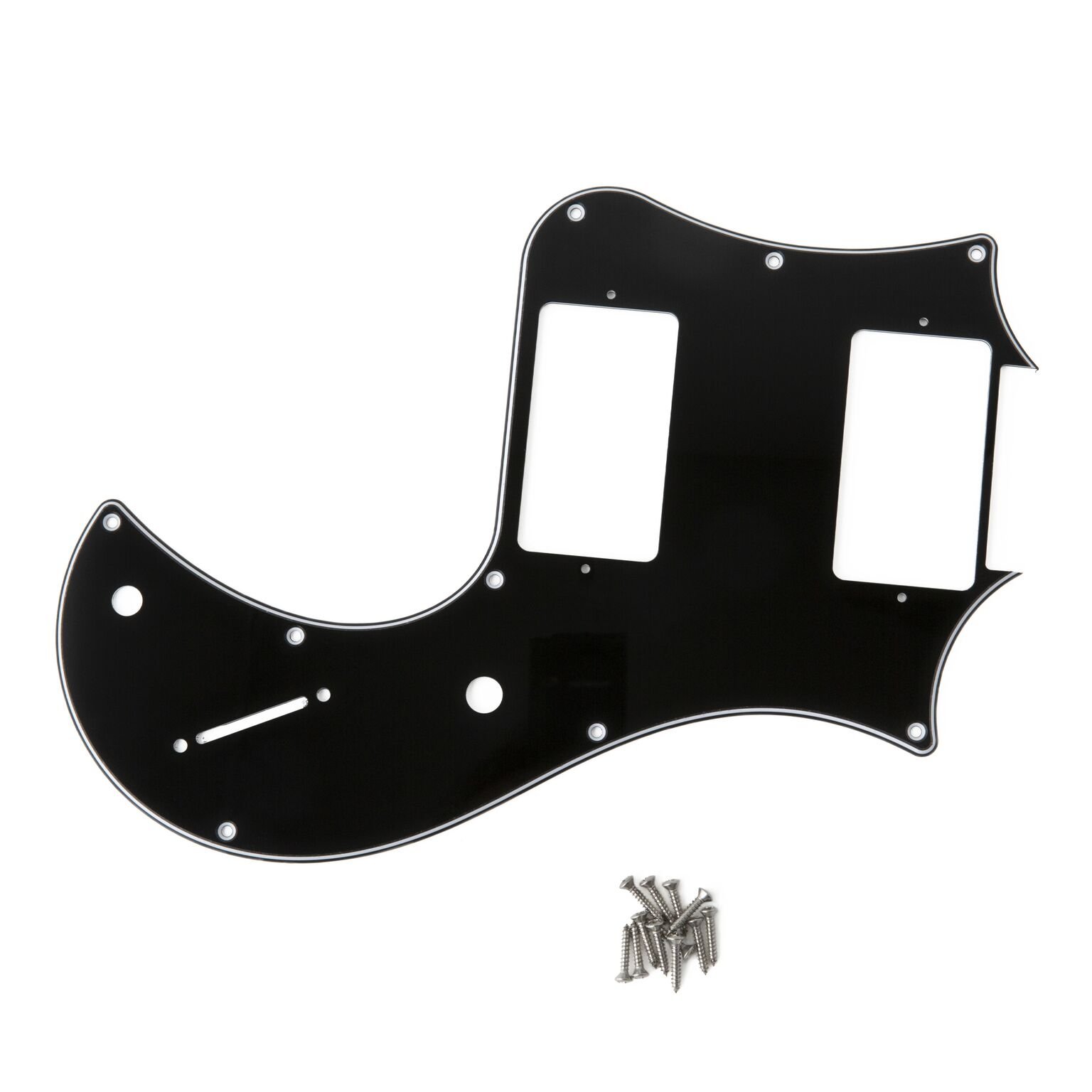 S2 Standard 22 Pickguard, 3-Ply, Black/White/Black