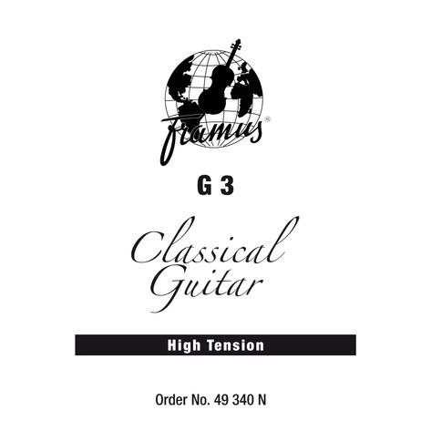 Classic - Classical Guitar Single String, G 3, .040, plain, High Tension