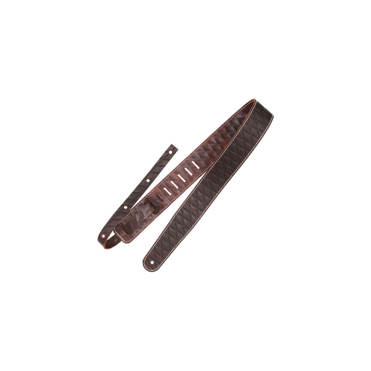 1500 Raw II Contour Sew Brown - Gitarrengurt, Made in Germany