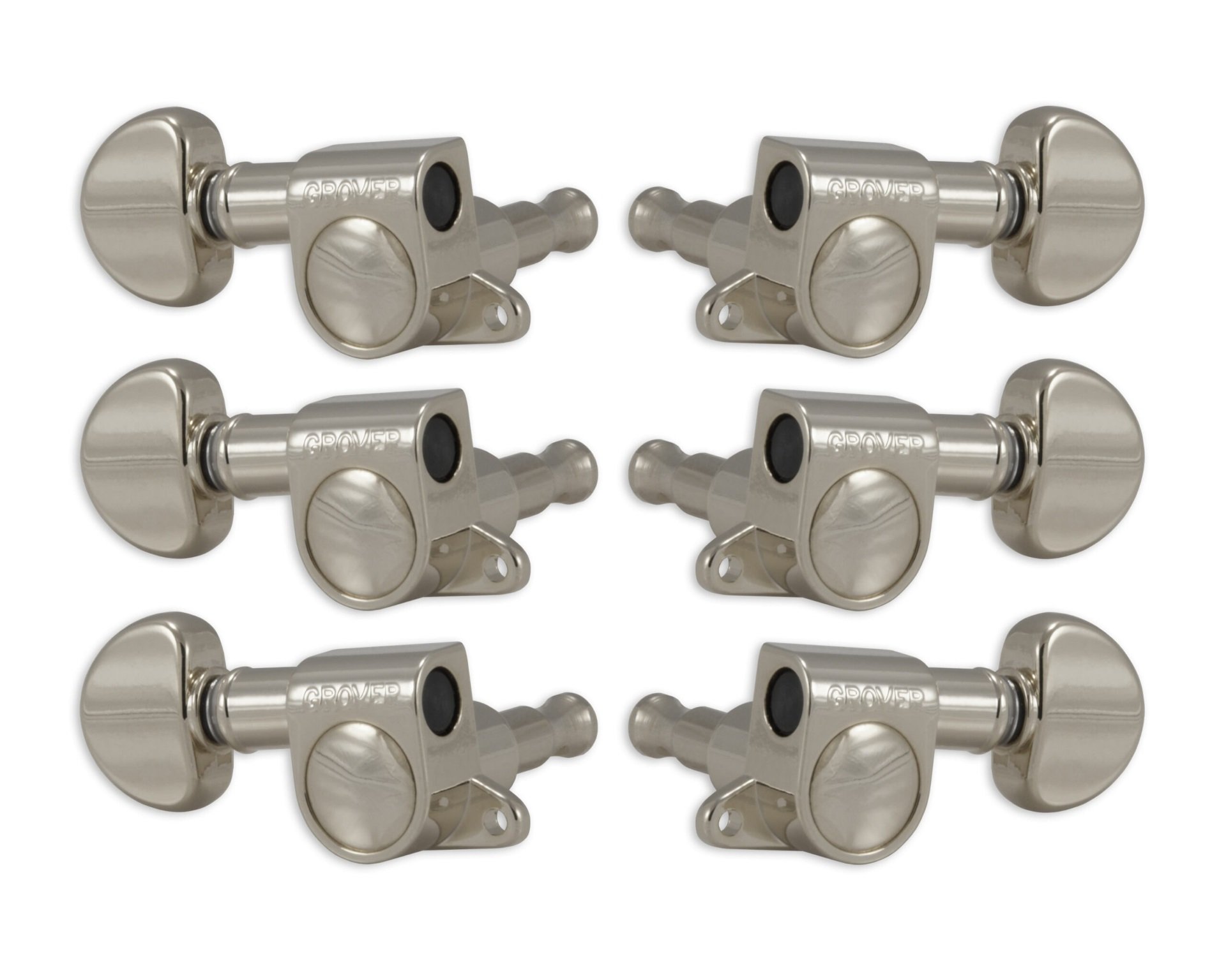 205N Mini Rotomatics with Round Button - Guitar Machine Heads, 3 + 3 - Nickel