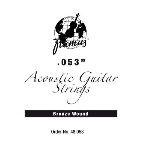 Bronze - Acoustic Guitar Single String, .053, wound