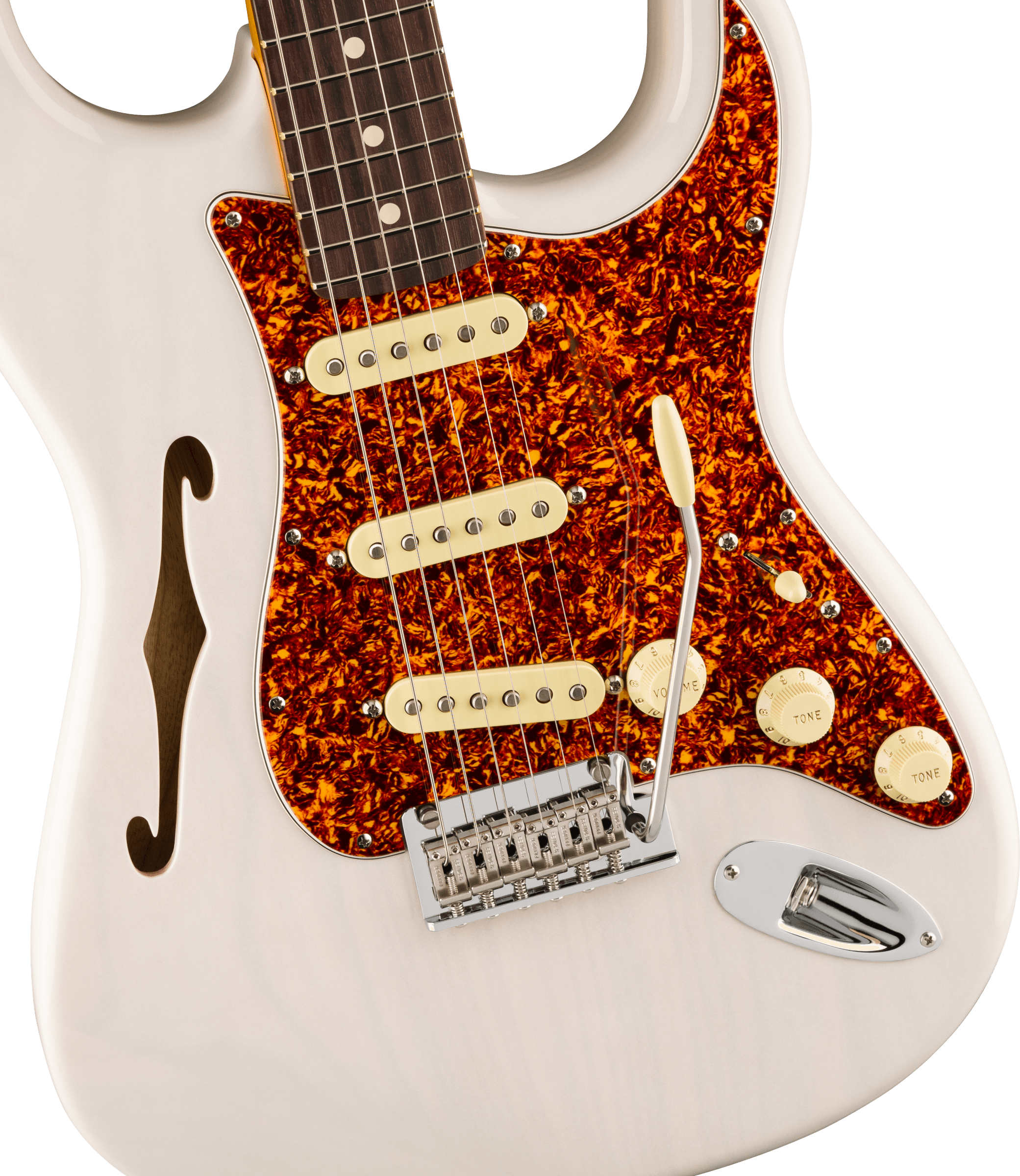 American Professional II Stratocaster® Thinline, Rosewood Fingerboard, White Blonde