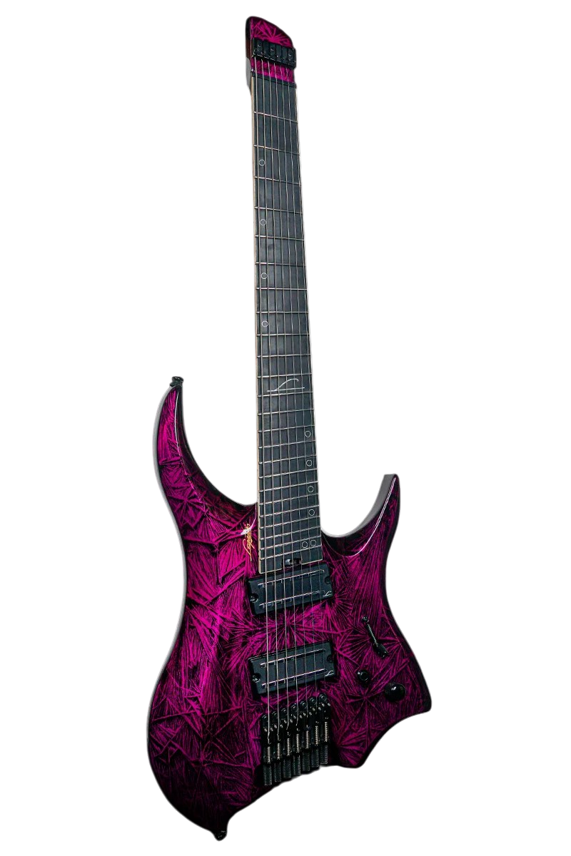 Revenant 7-String Multiscale Headless E-Gitarre Gloss Purple Rain