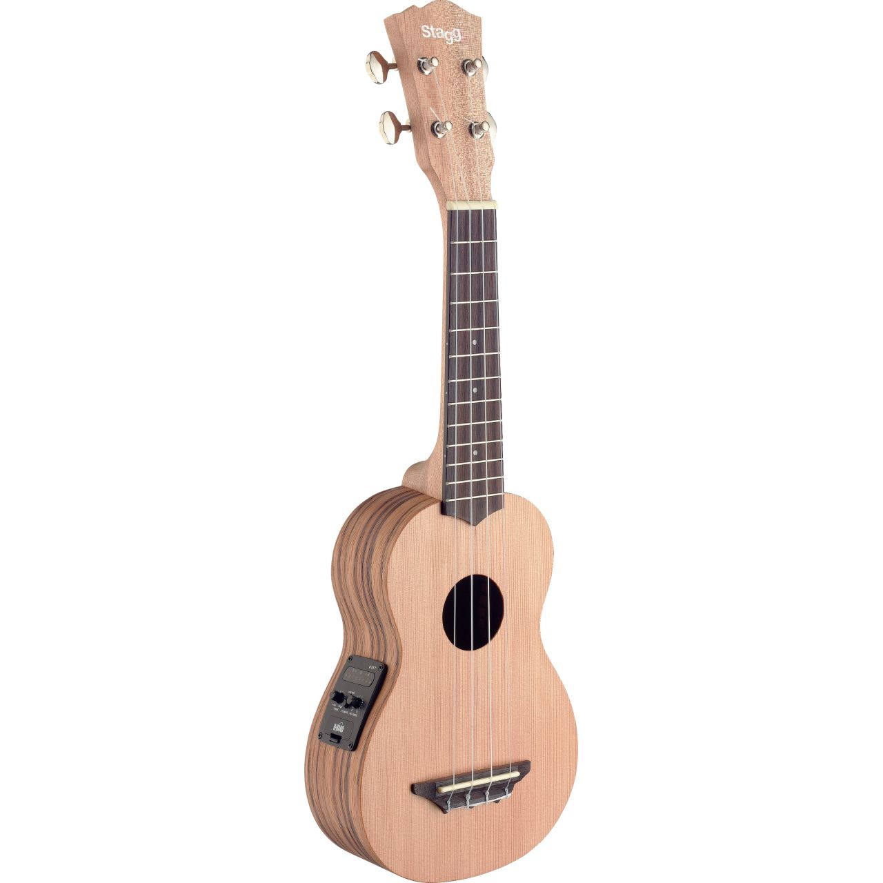 Sopran-Ukulele Zeder Elektro-Akustik