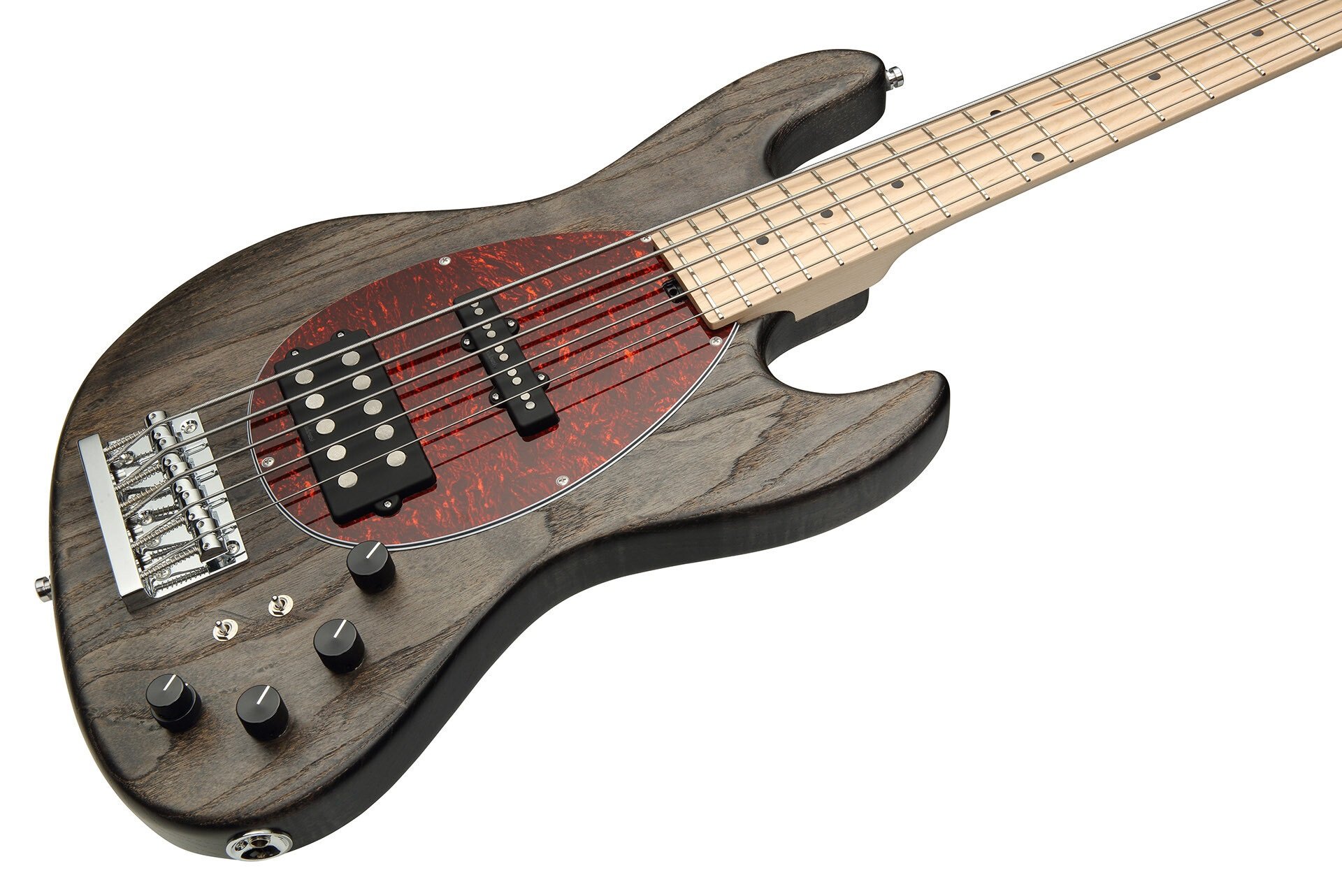 MetroLine 21-Fret Vintage M/J Bass, 5-String - Black Transparent Satin