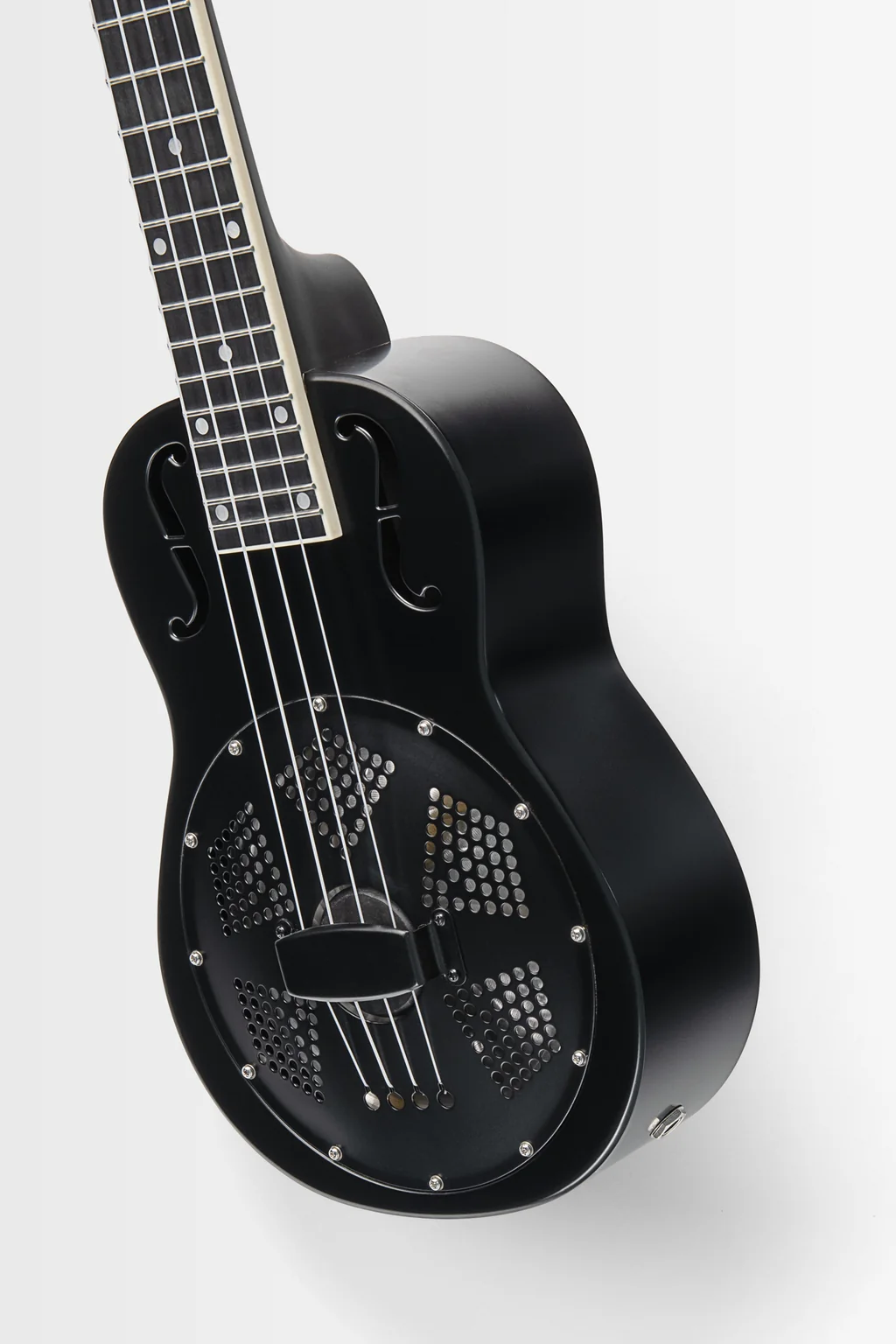 Matte Black Tenor Resonator Ukulele