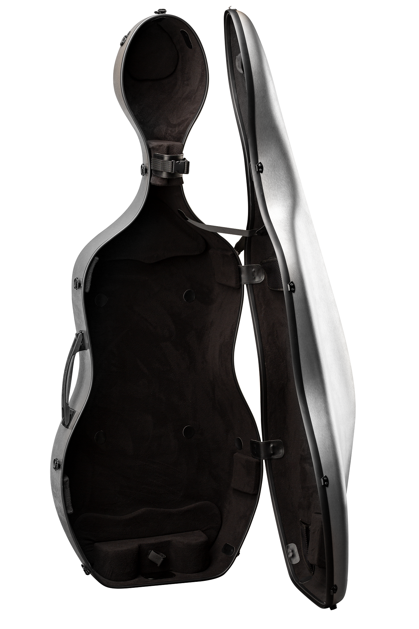 Cello Case Polycarbonat - Gebürstete Silberoptik - Austeller