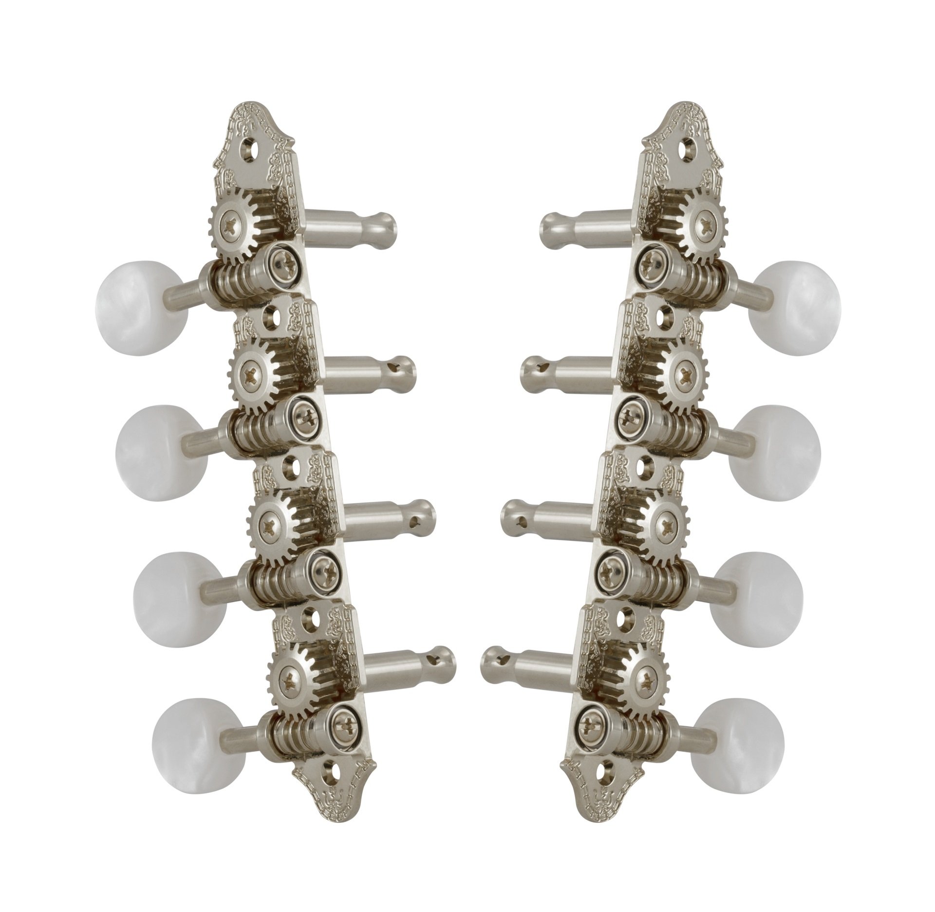 409VN Professional Mandolin Machines with Pearloid Button - Mandolin Machine Heads, Standard 4 + 4, 