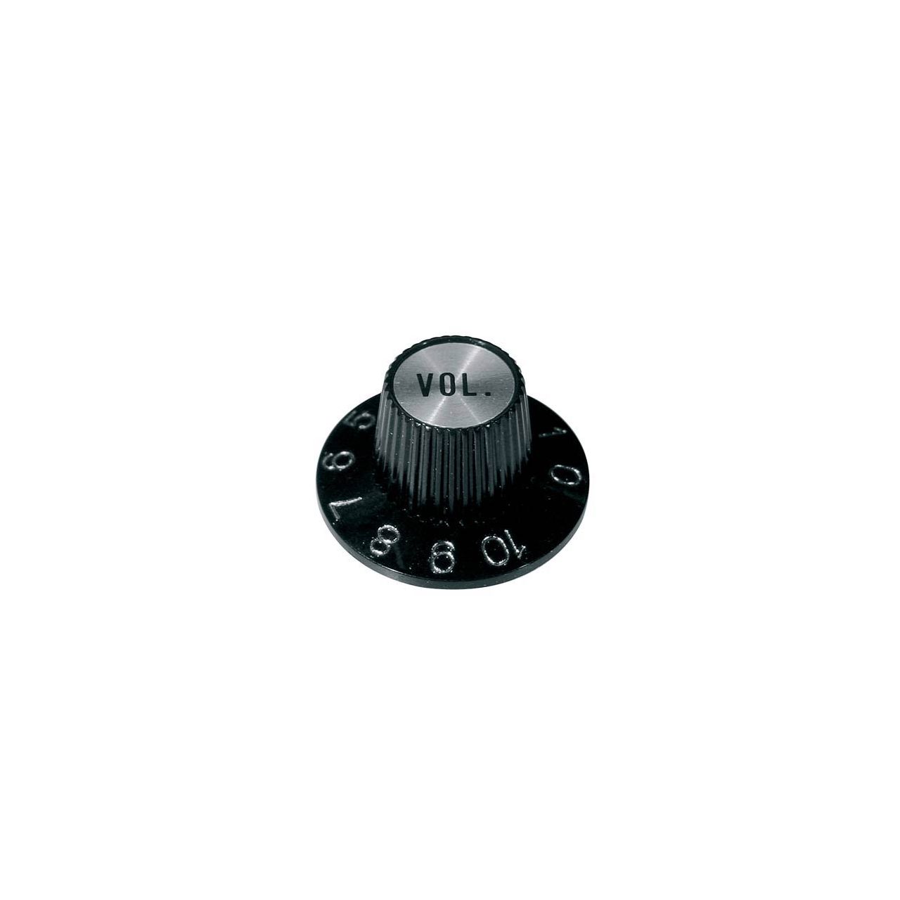 Potiknopf, Bell Knob, SG-style, schwarz mit chrom, Volume