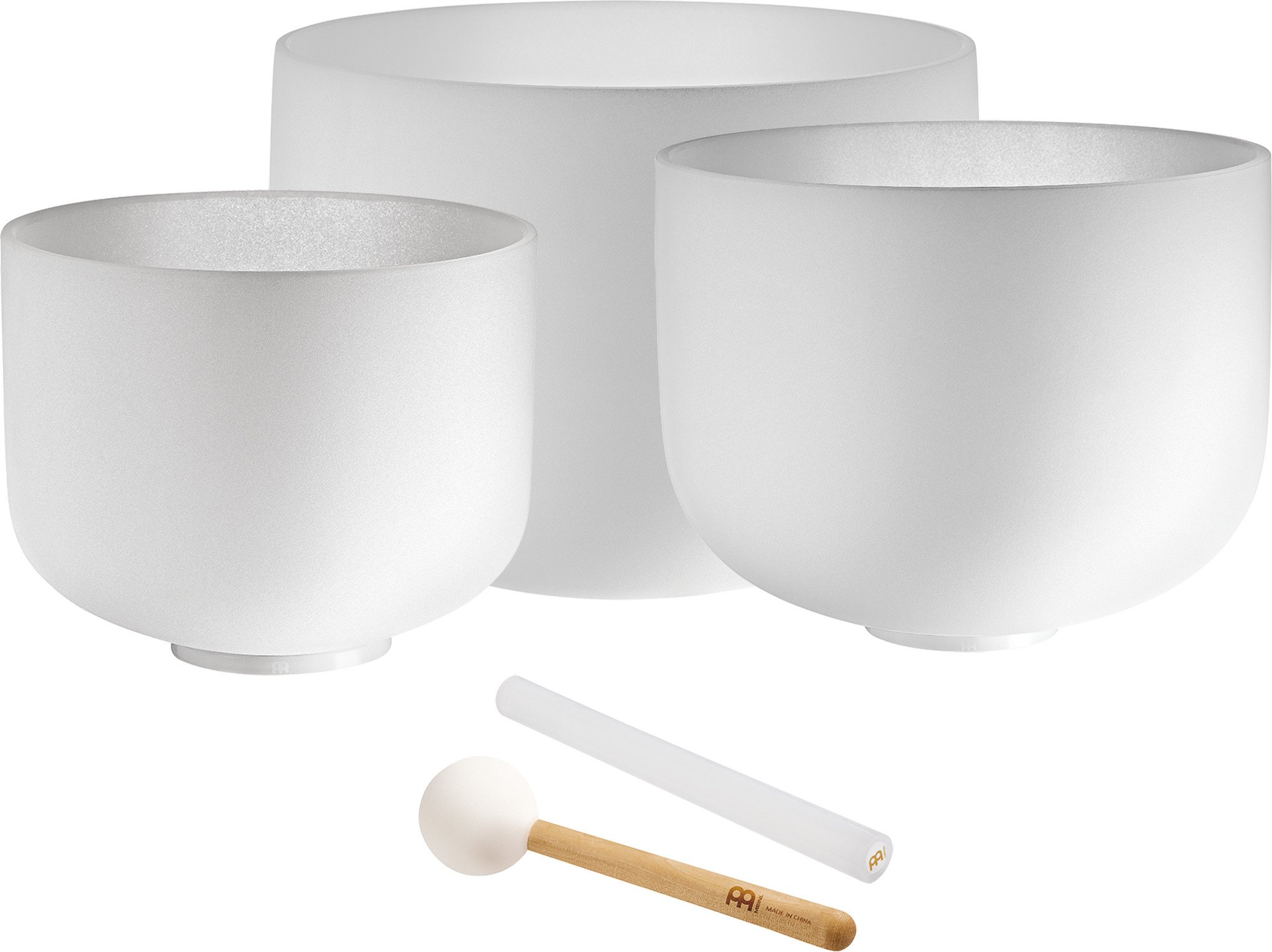 CSBSETGEC Crystal Singing Bowls Set - 3 teilig
