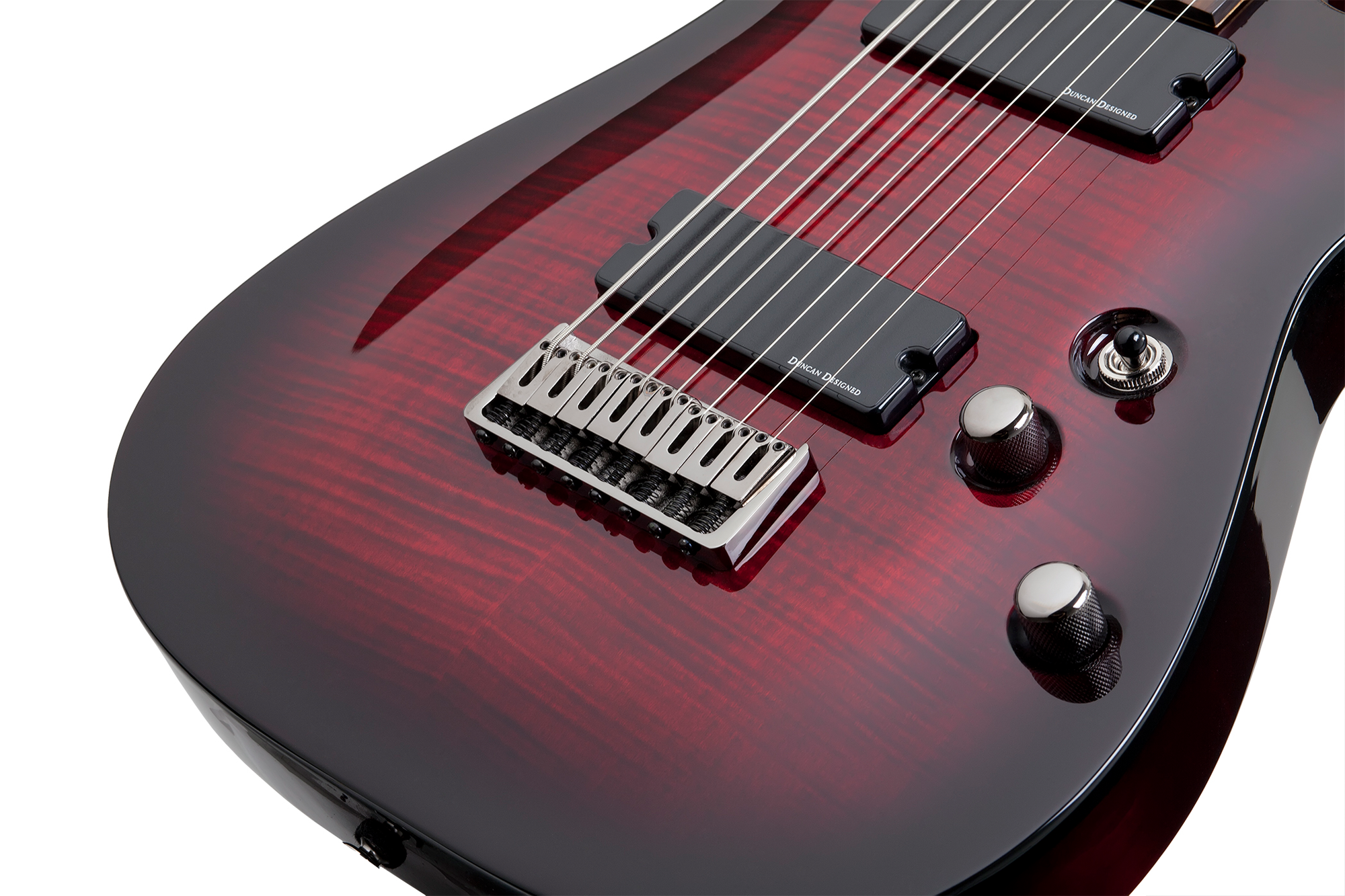 Demon 8 Crimson Red Burst E-Gitarre