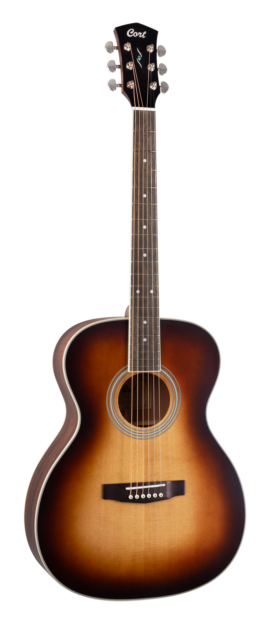 PURE-O Akustikgitarre Satin Light Burst Top Natural Satin Body