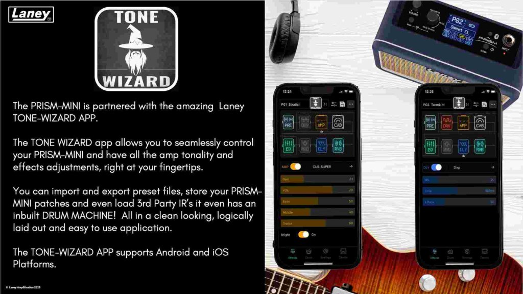 PRISM-MINI Black Portable Stereo Multi Fx Guitar Amp