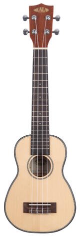 KA-SSLNG Solid Spruce Mahogany Long Neck Soprano Ukulele with Bag