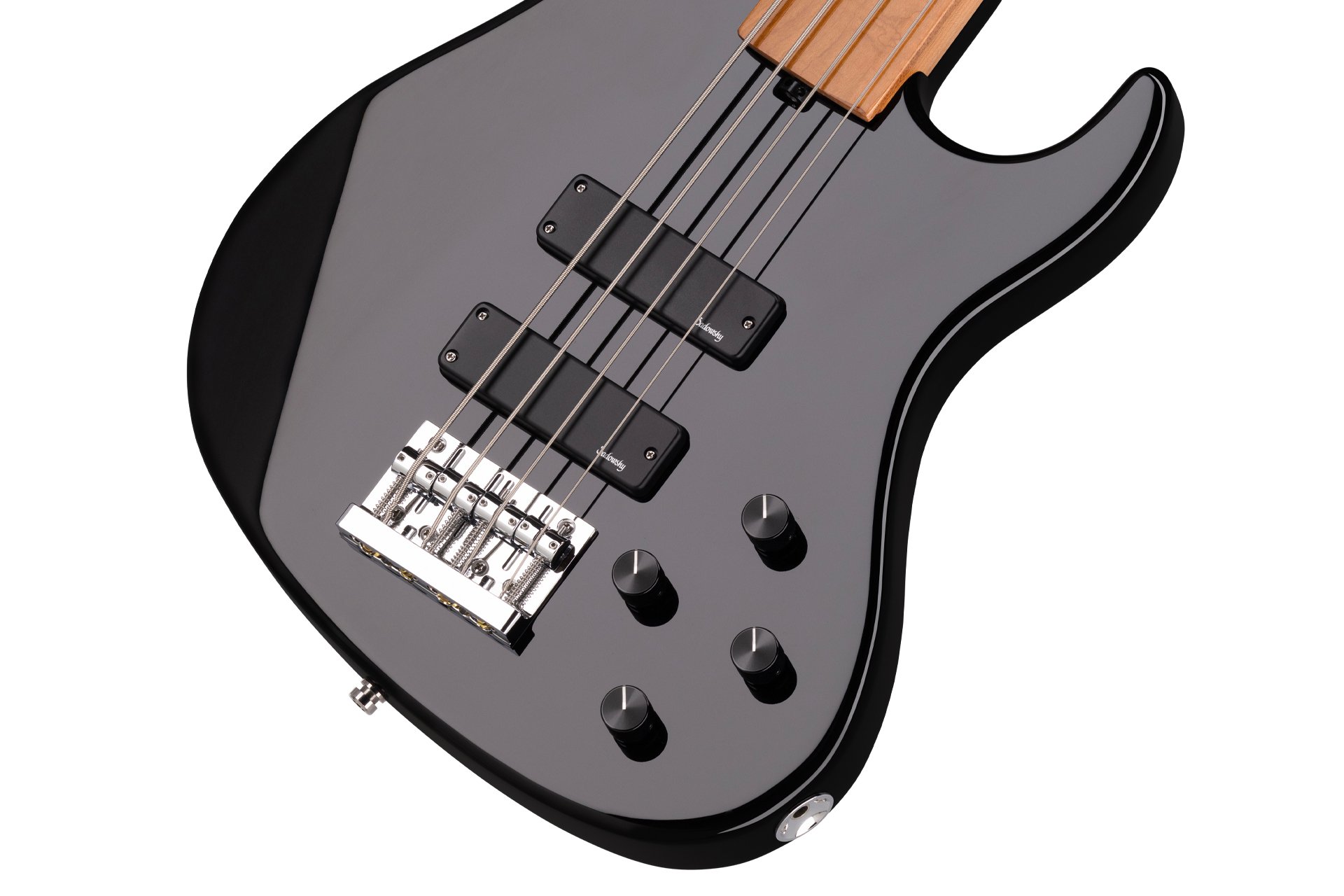 MetroExpress 24-Fret Modern Bass, 4 Fretless - Solid Black High Polish