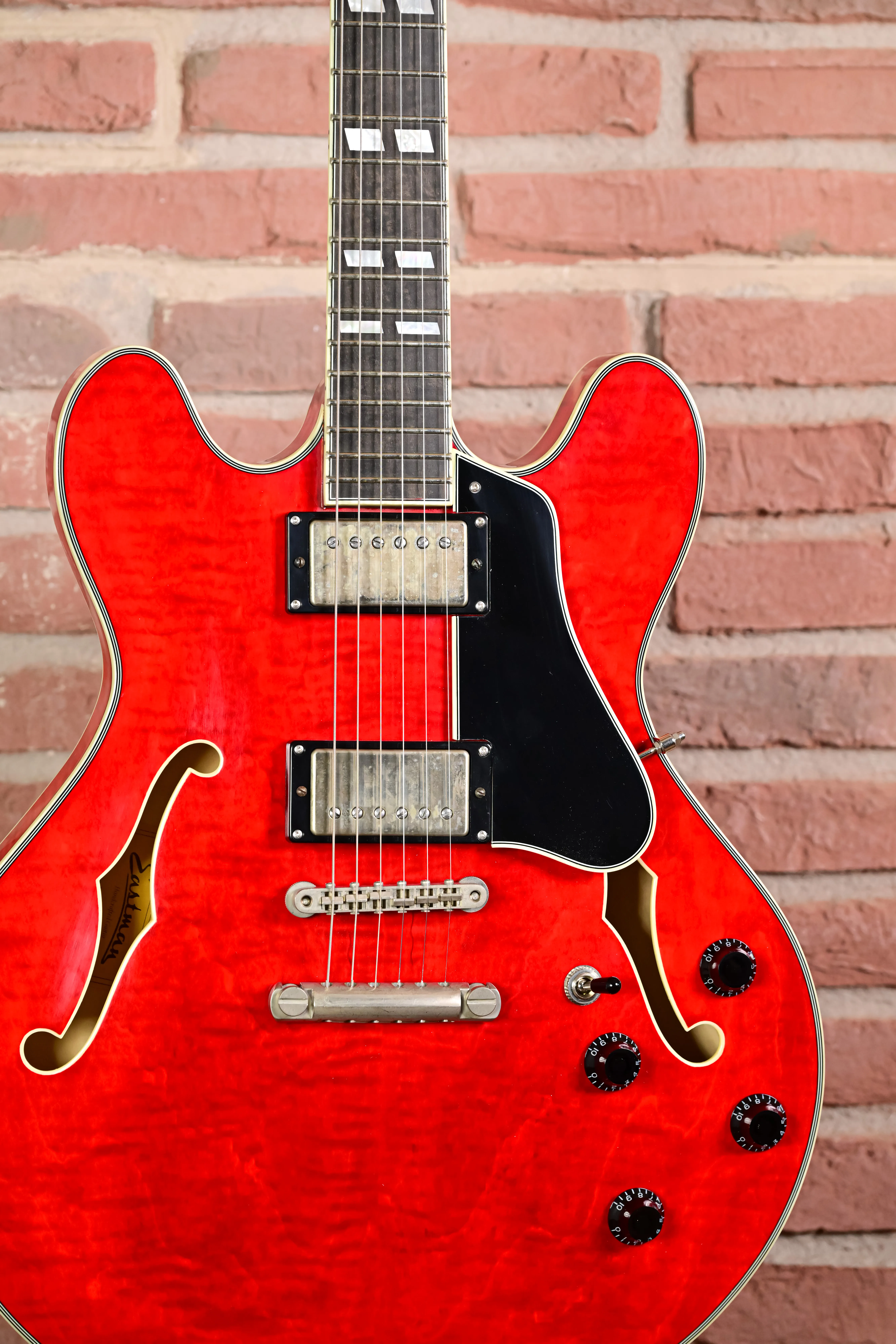 T59/TV-RD Thinline Hollowbody E-Gitarre Antique Red