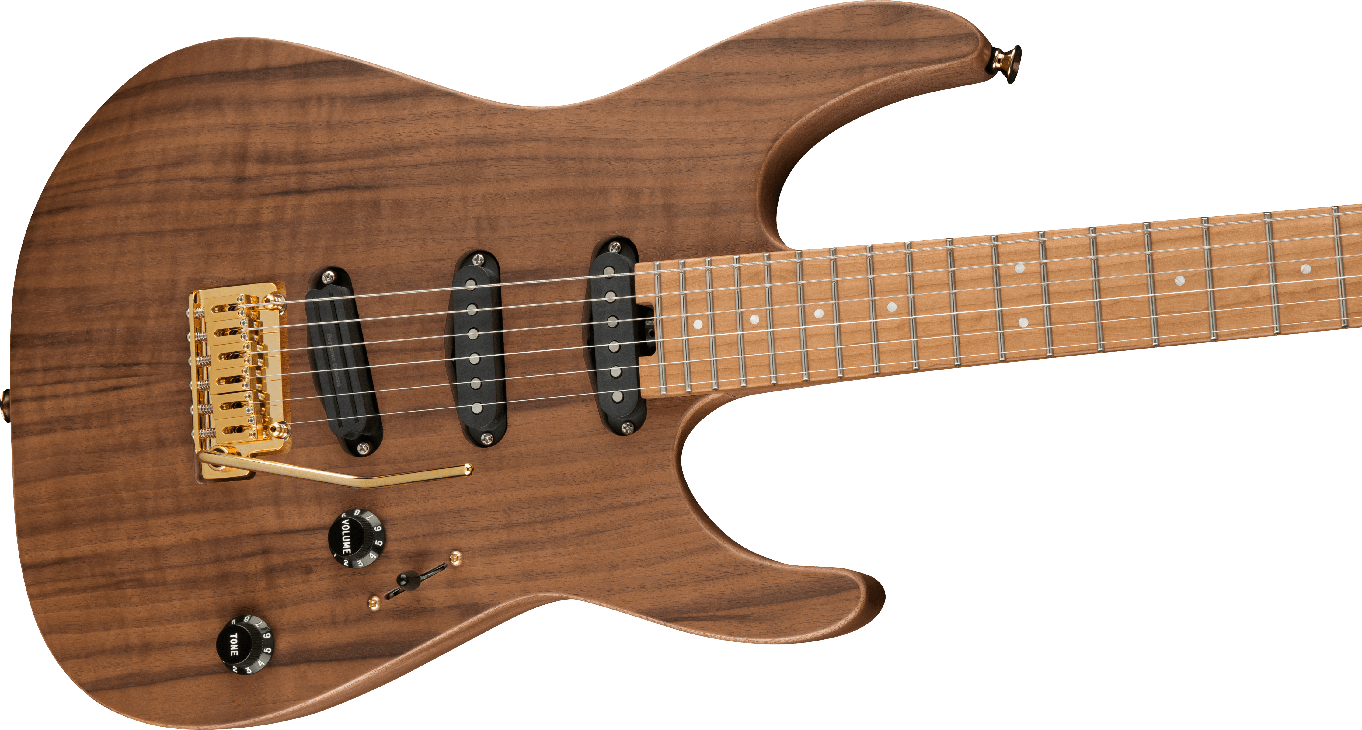 Pro-Mod DK22 SSS 2PT CM Mahogany with Walnut, Natural