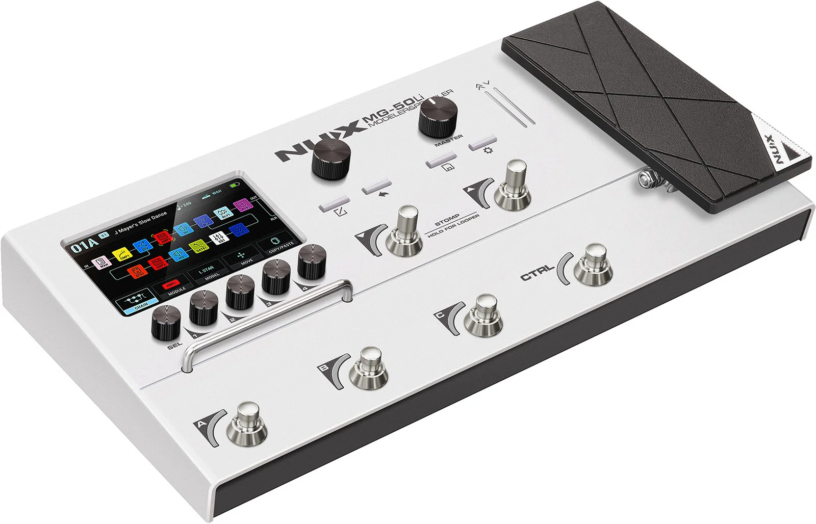NUX MG-50Li Expression-Pedal Seitenansicht