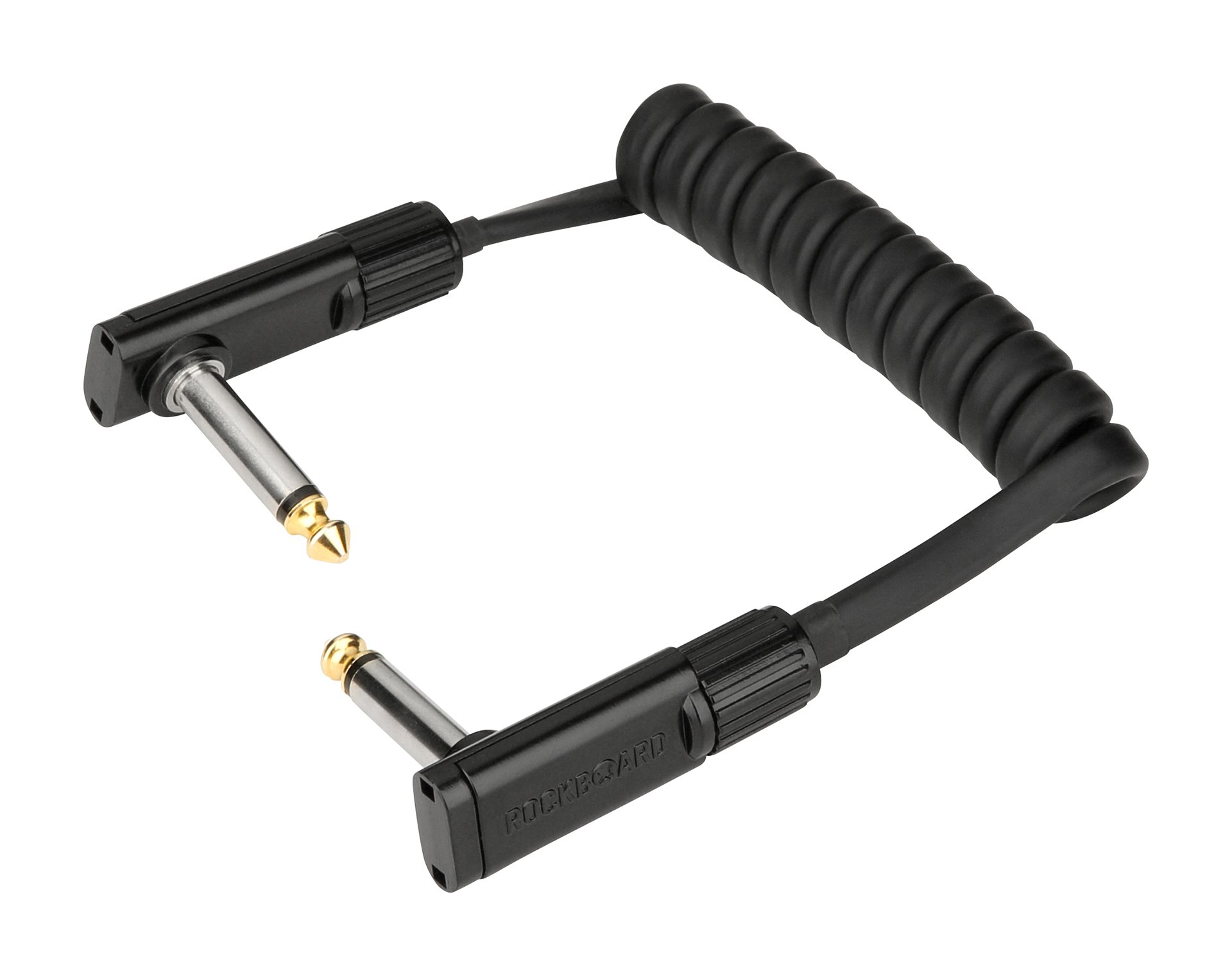 Black Coiled Series Flat Patch Cable - 50 cm / 19 11/16"