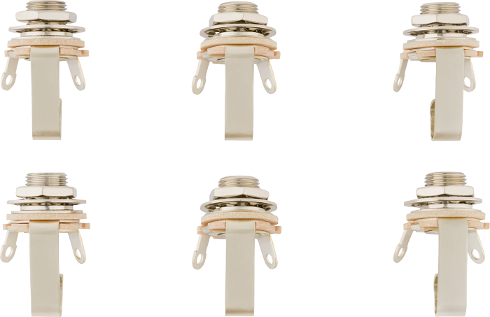 1/4" 2-Conductor Guitar Output Jack 6pcs