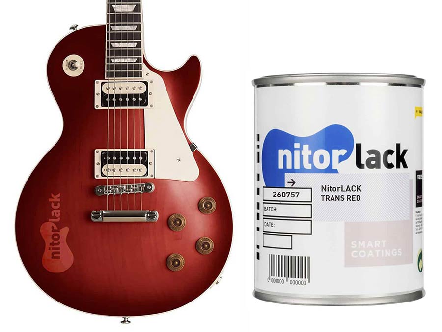 Nitrocelluloselack Trans Red - 500ml Dose