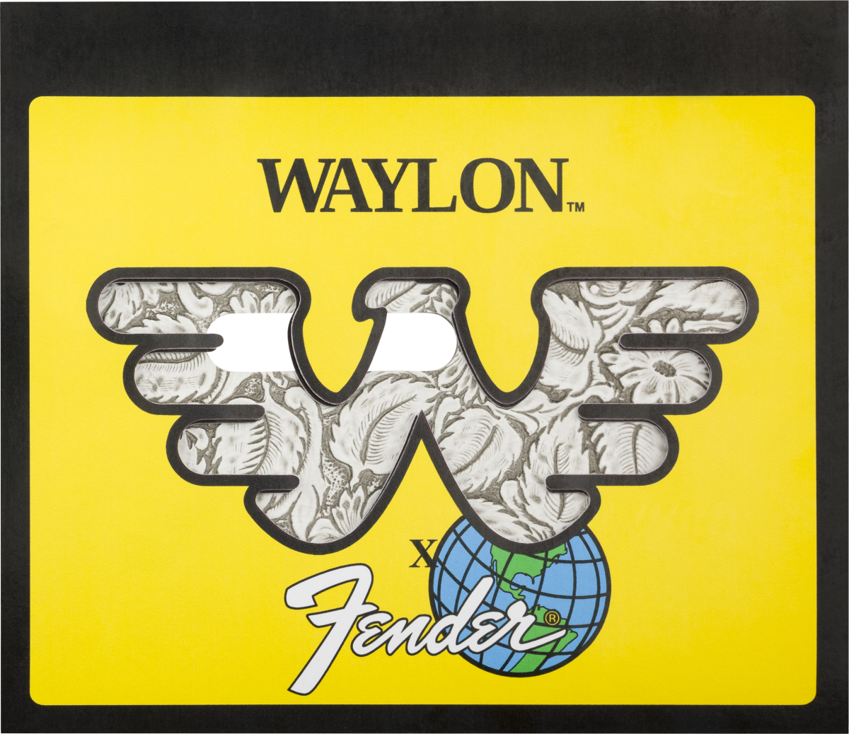 Waylon Jennings Leather Pickguard White
