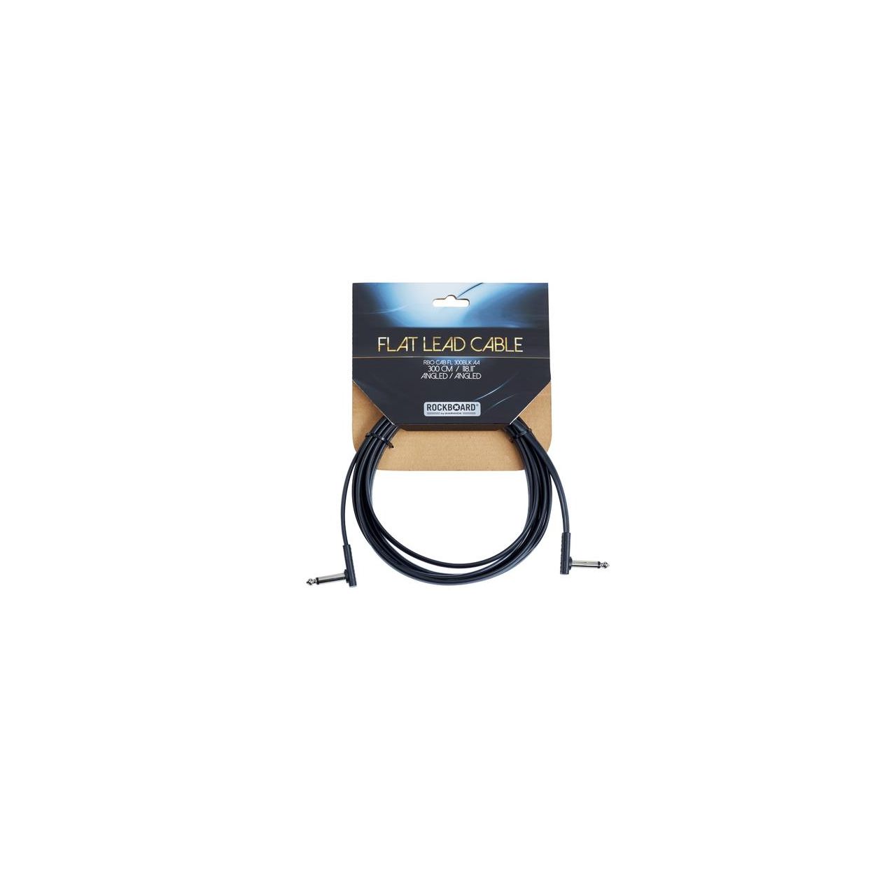 Flat Lead Cable 300 cm - Instrumentenkabel (gewinkelt)