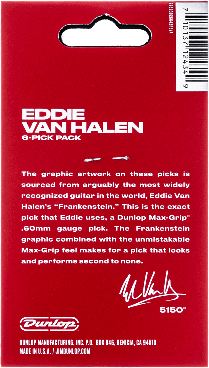 EVH Frankenstein 0,60mm Picks Player's Pack 6 Stck.