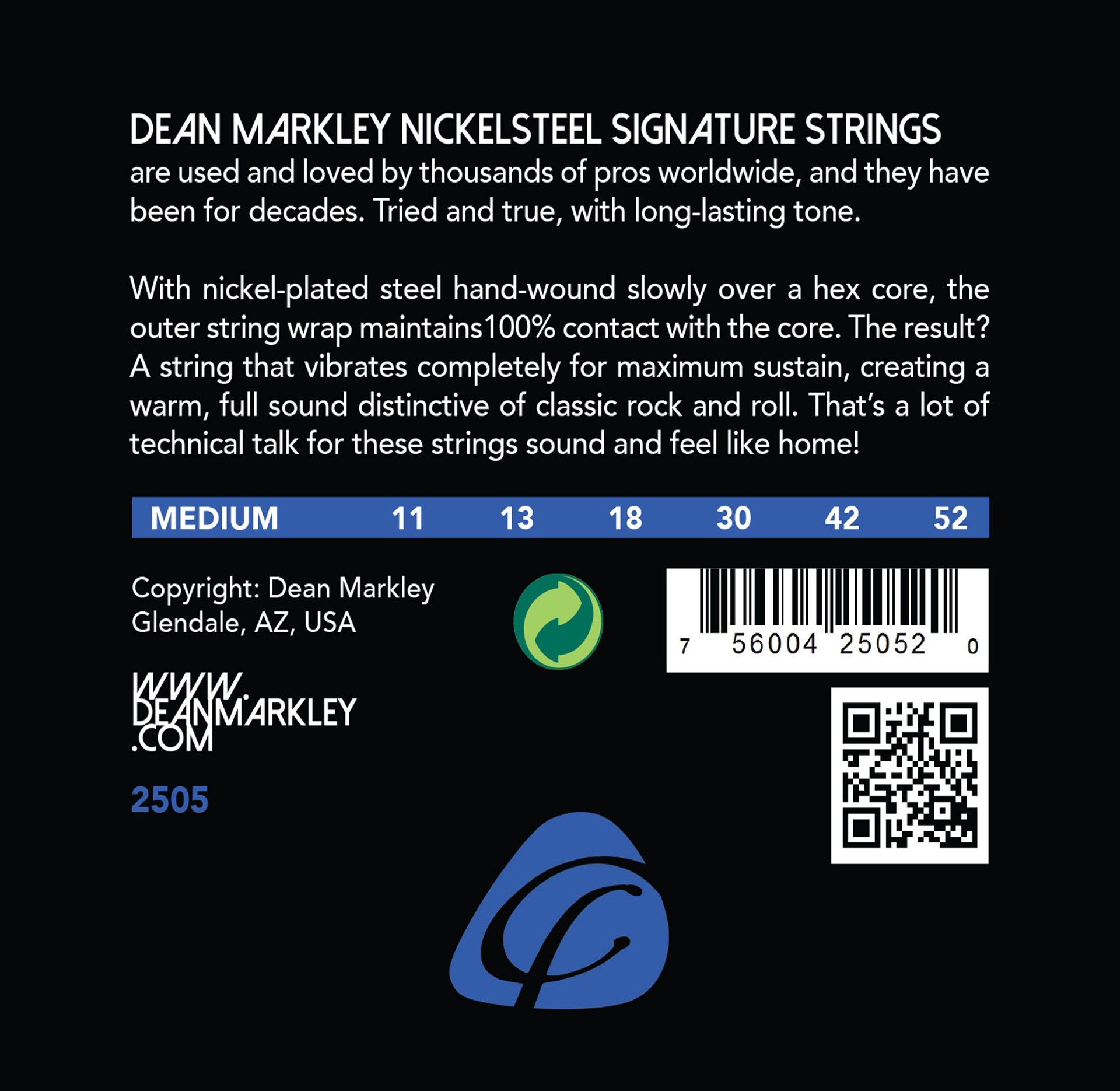 Signature - 2505 - Electric Guitar String Set, Medium, .011-.052