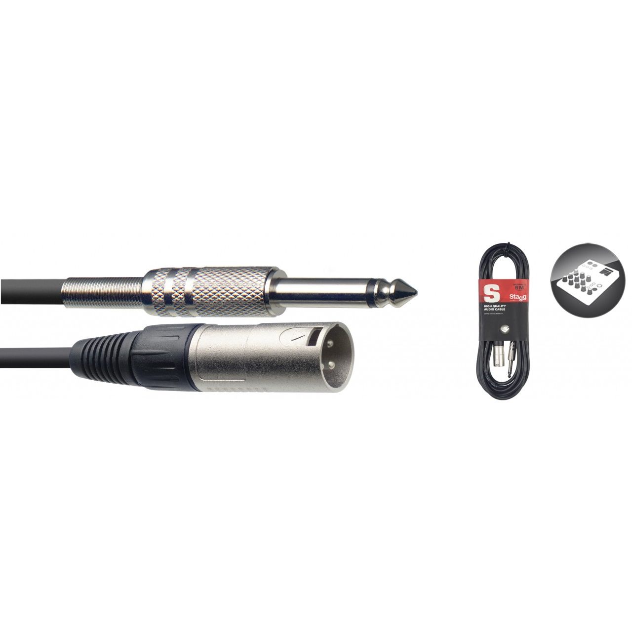 Audiokabel Klinke/XLRm 1m