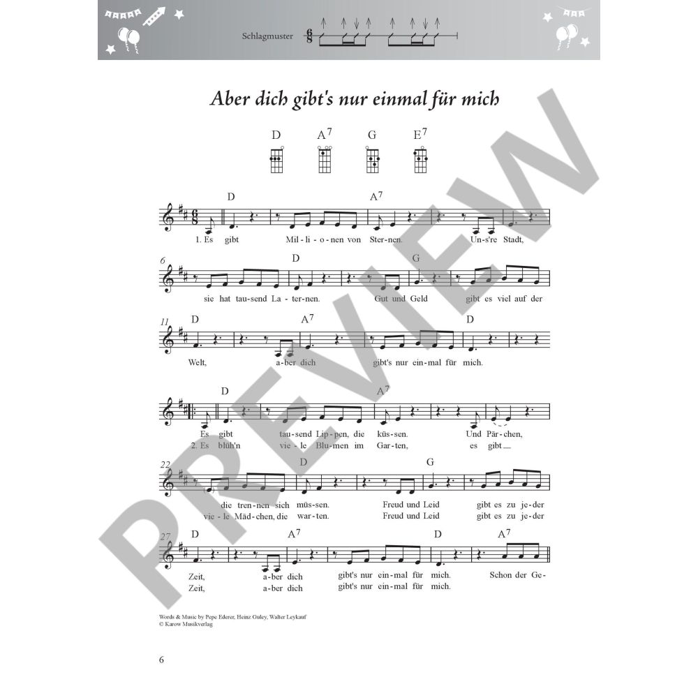 Das Fetenbuch für Alt und Jung - Gesang und Ukulele