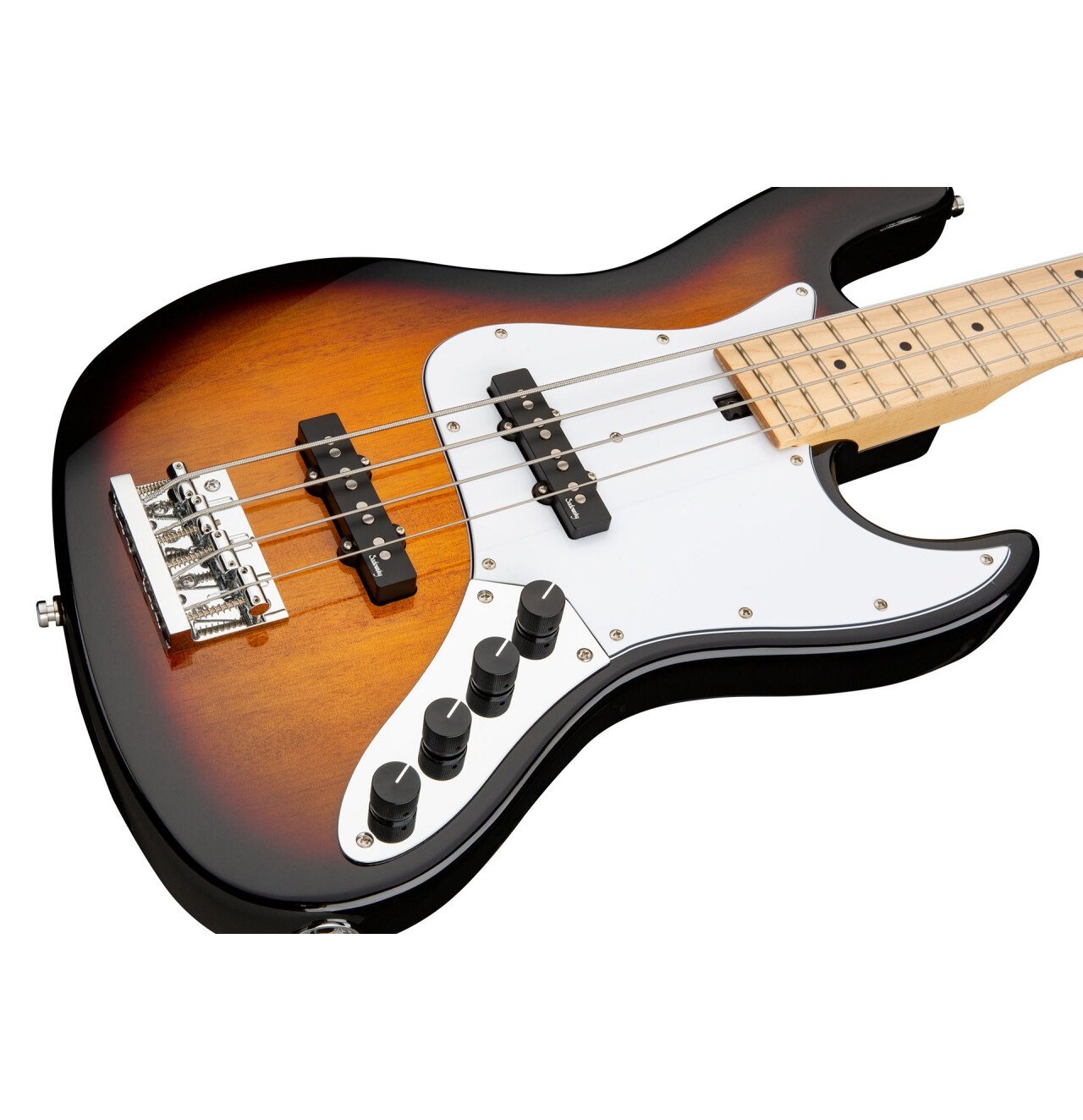 MetroExpress 21-Fret Vintage J/J Bass, Tobacco Burst Transparent High Polish