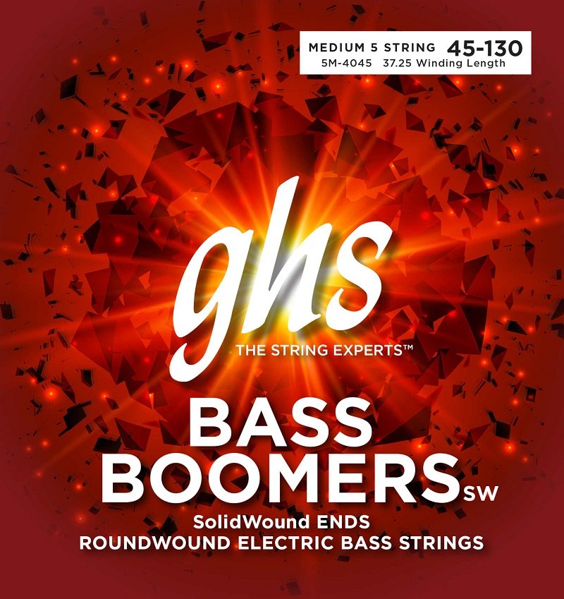 Bass Boomers - 5-String SolidWound Medium .045-.130
