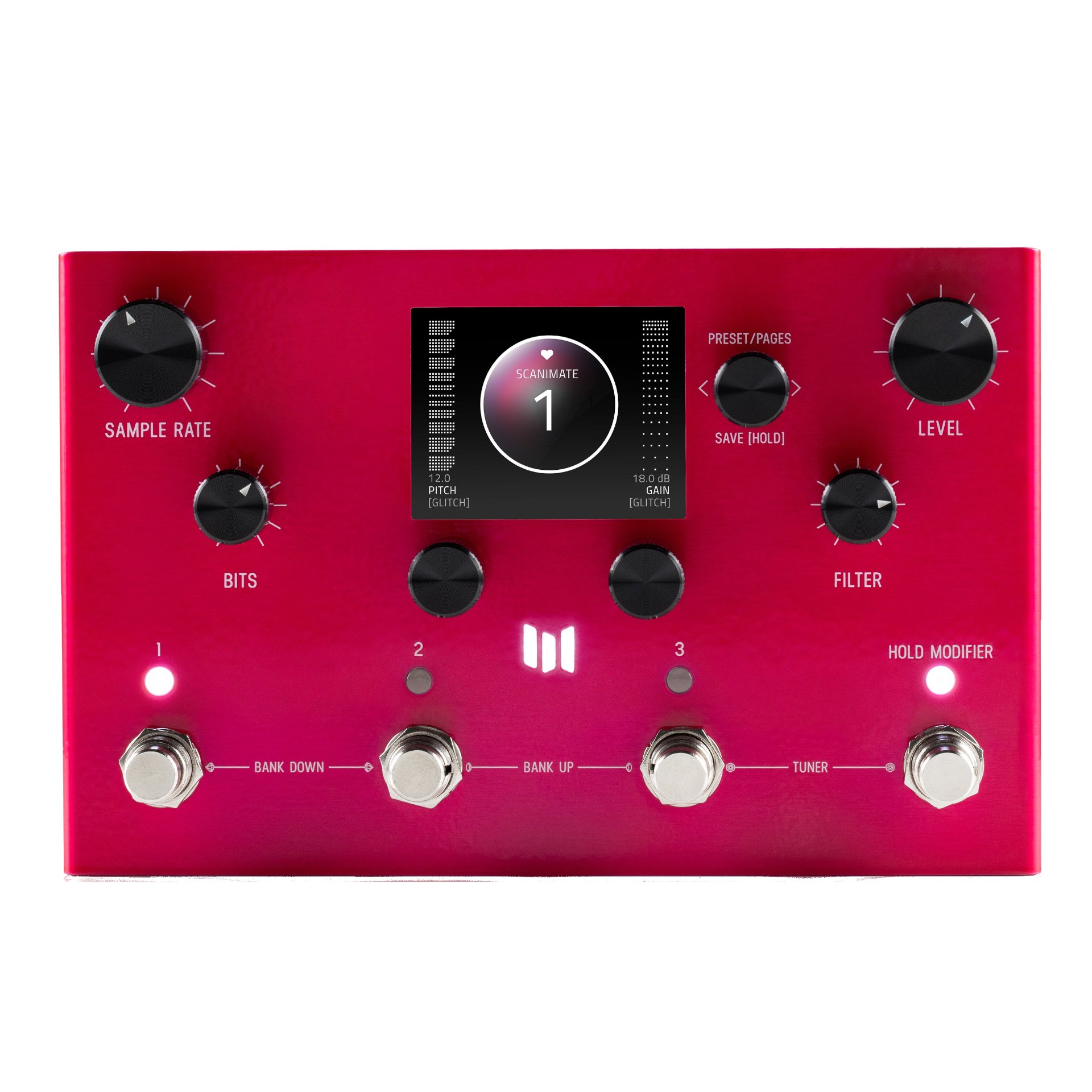 Ottobit X Modular 80s Texture Engine Pedal Pink - Limited Edition