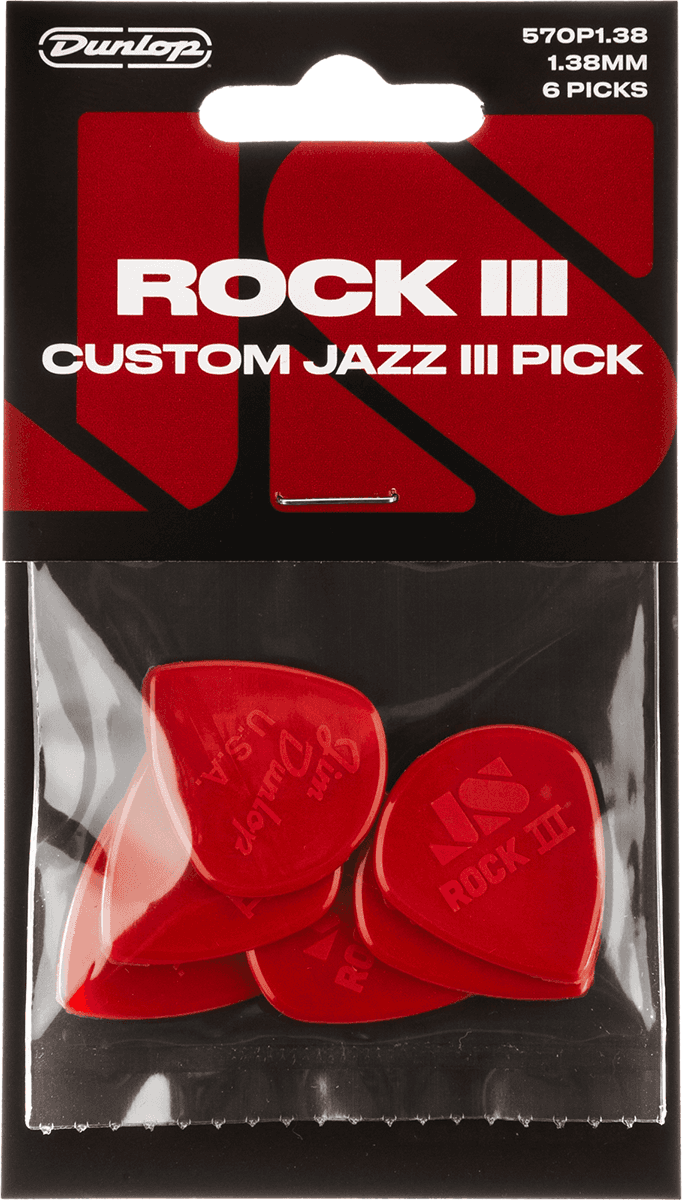 Rock III Custom Jazz III - Pick Rock 1.38mm, 6 Stück