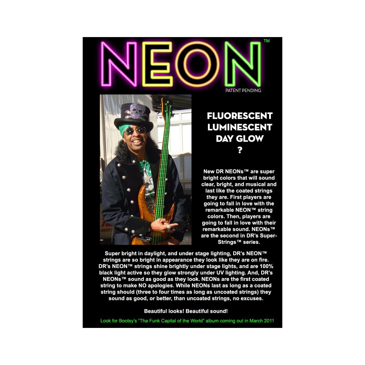 Hi-Def  Neon Bass-Saitensatz Green 040-120