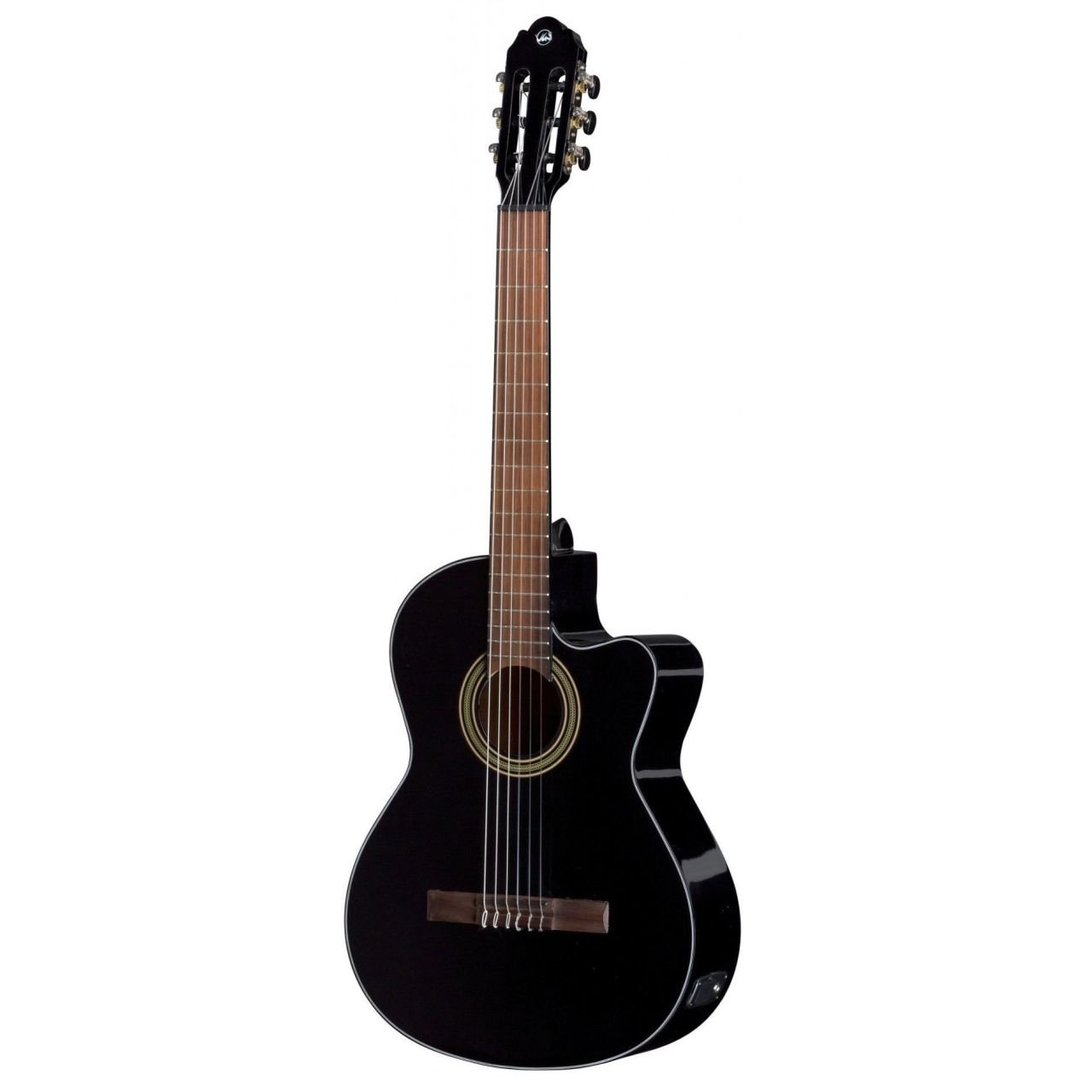 4/4 Konzertgitarre Student mit Tonabnehmer, Black