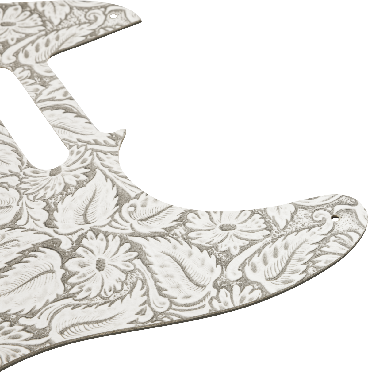 Waylon Jennings Leather Pickguard White