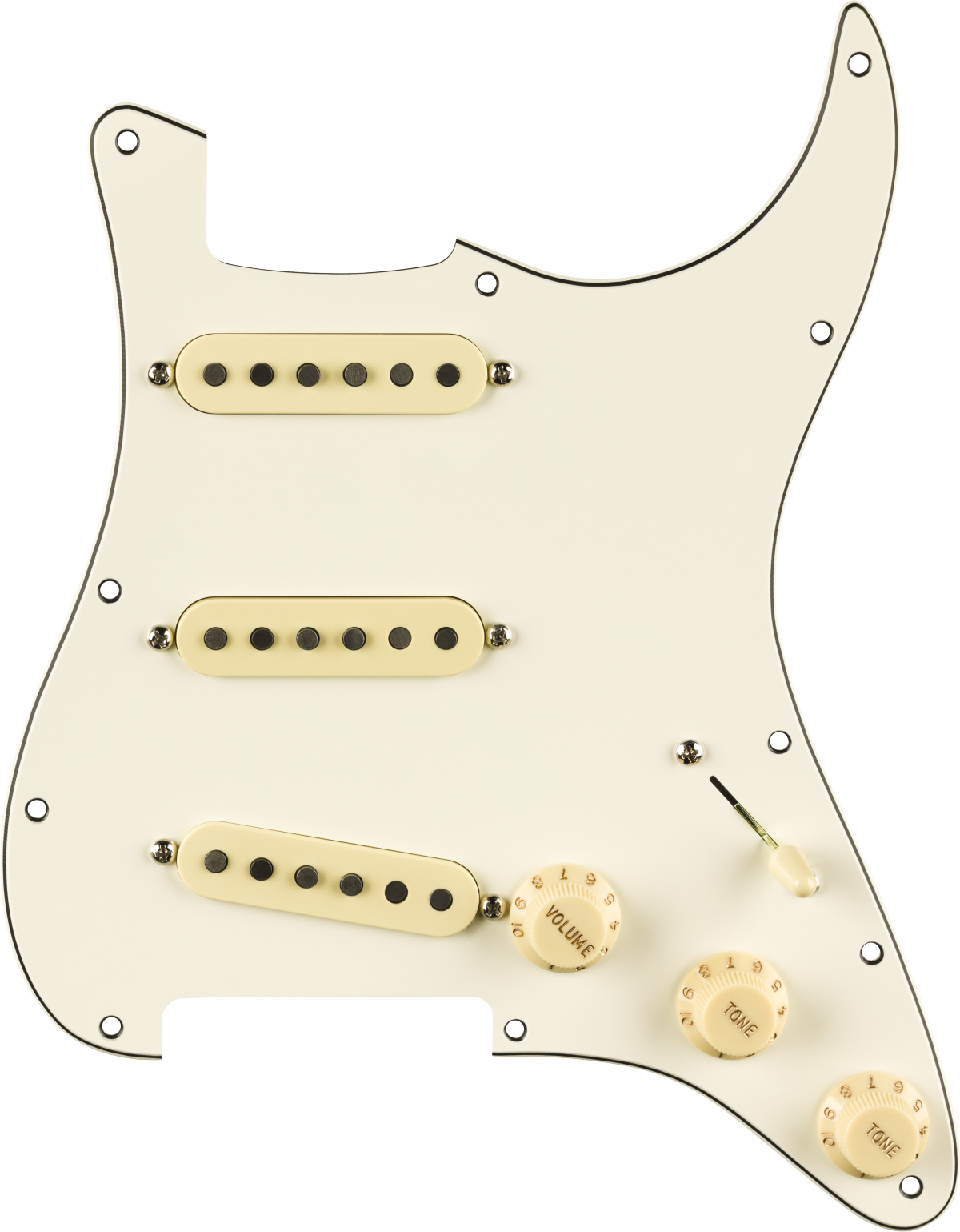 Pre-Wired Strat Pickguard Pure Vintage 65  Parchment 11 Hole