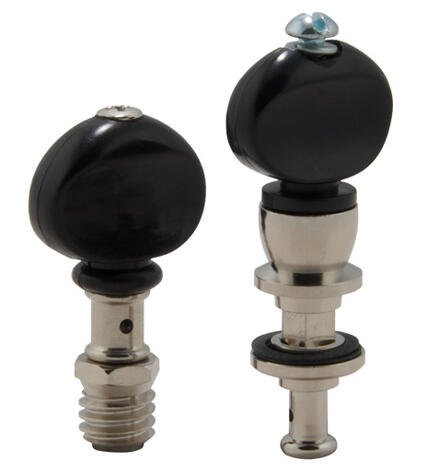 25B Champion Banjo Pegs with Black Button - 5 pcs. - Nickel