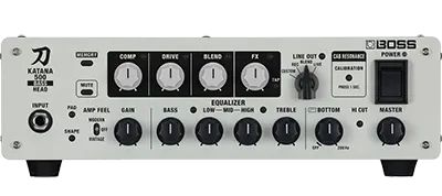 Gitarrenverstärker, Combo-Verstärker, schwarzes Bedienfeld, Drehregler, Equalizer