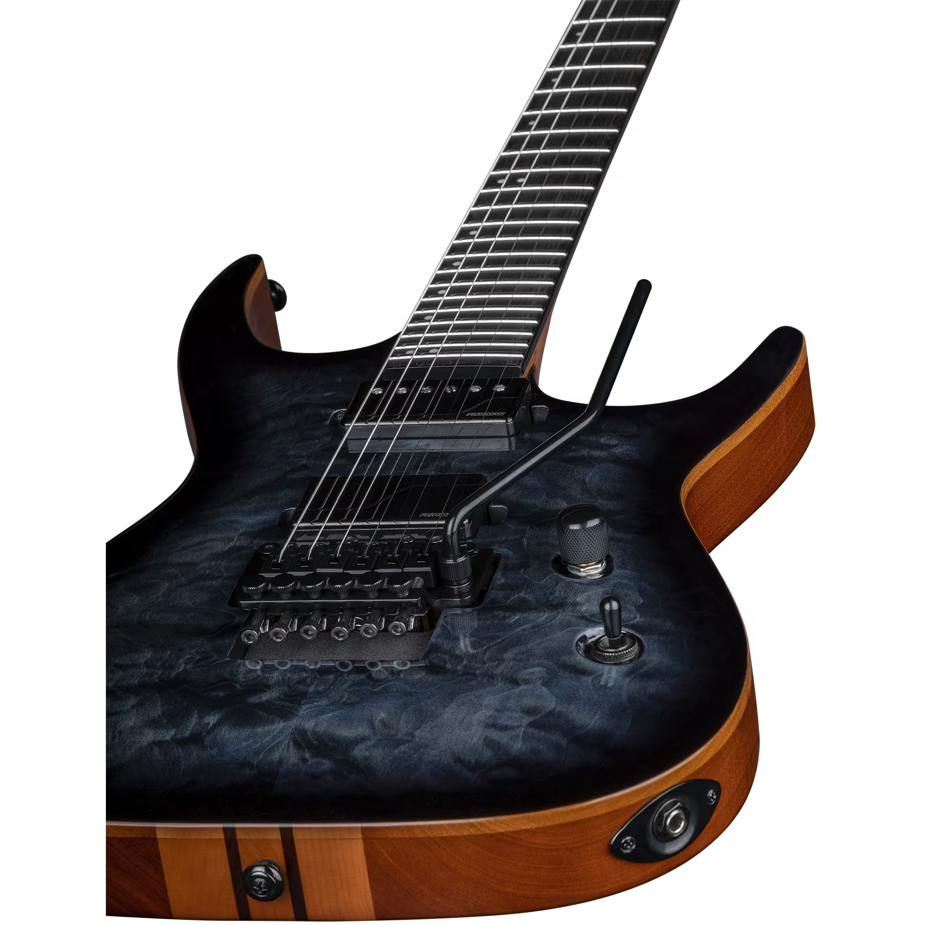 Exile Select Floyd Neck-Thru Archtop Trans Black Burst  