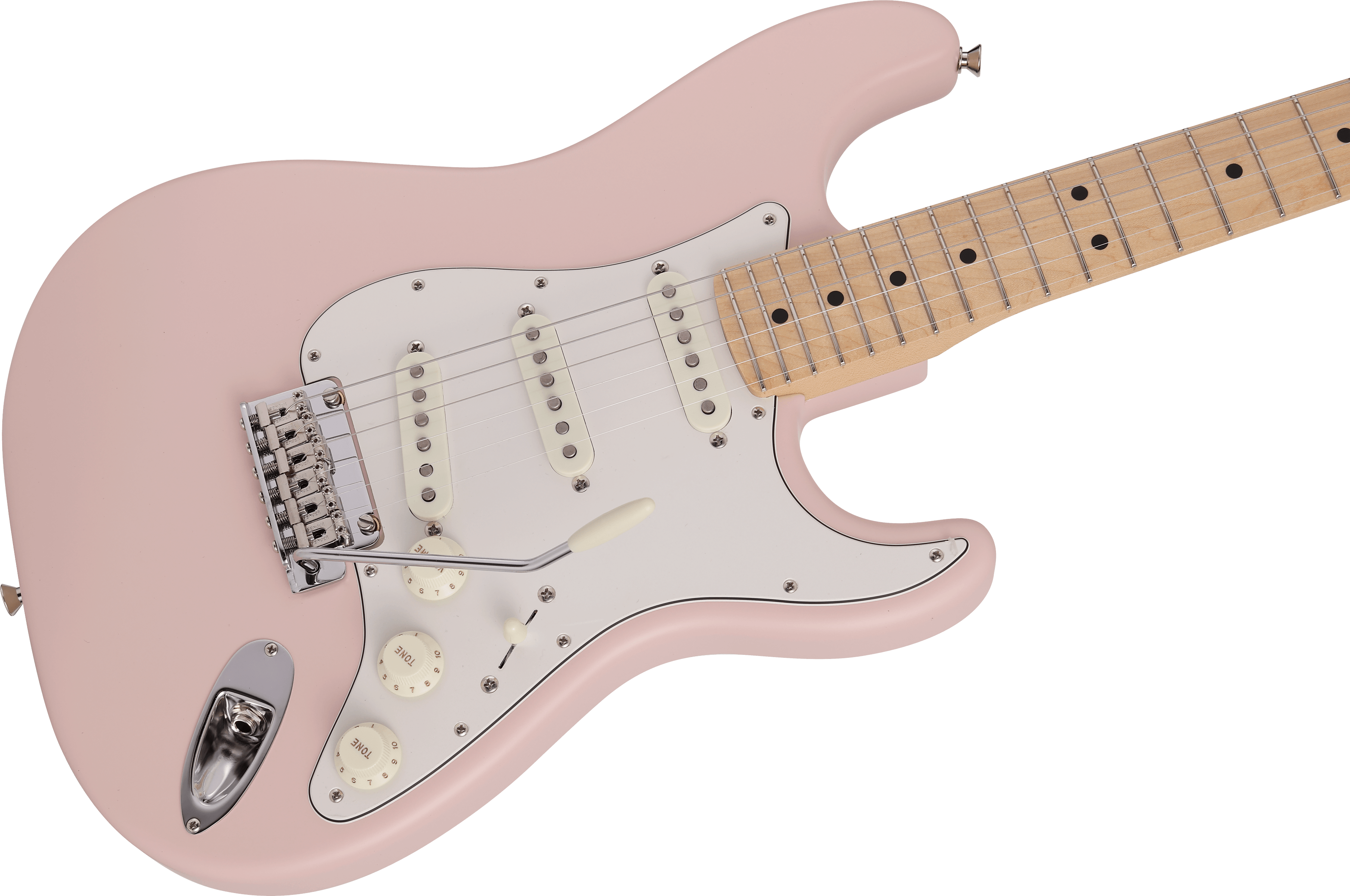 Made in Japan Junior Collection Stratocaster®, Maple Fingerboard, Satin Shell Pink