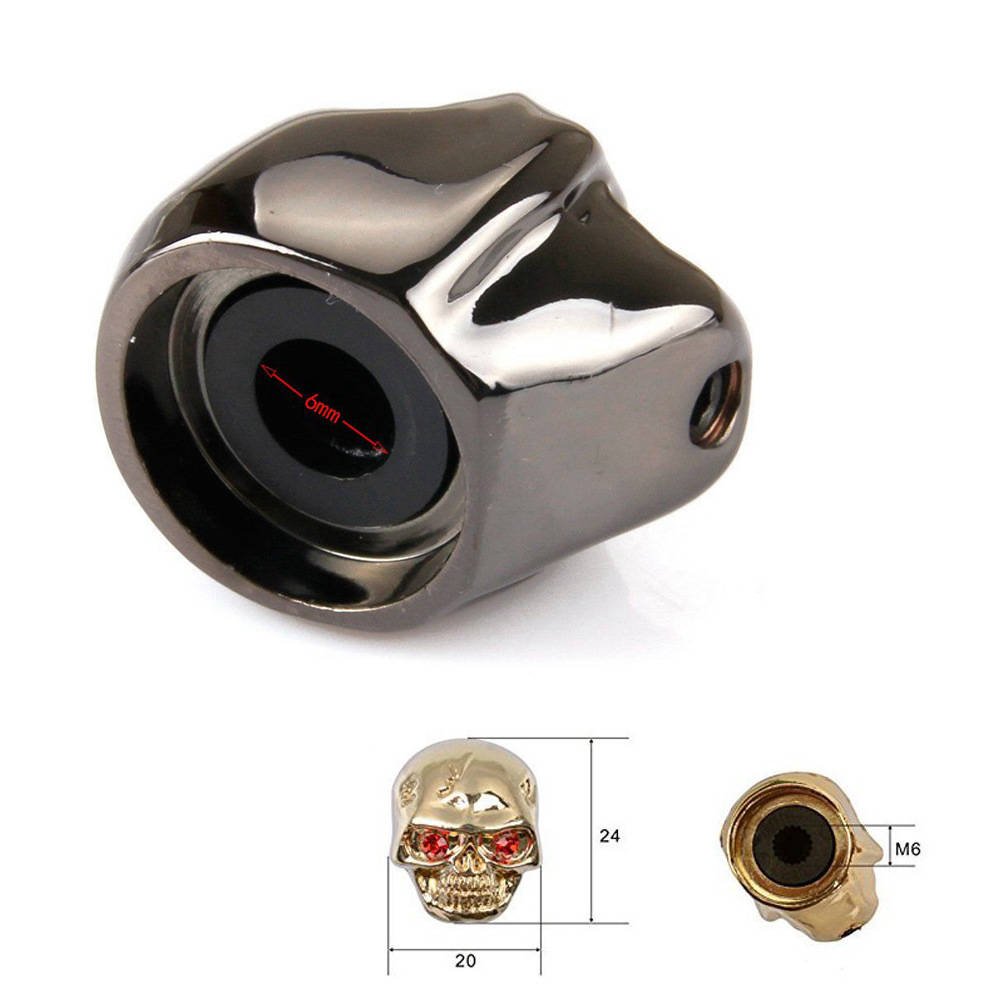 Guitar Knob Black Skull