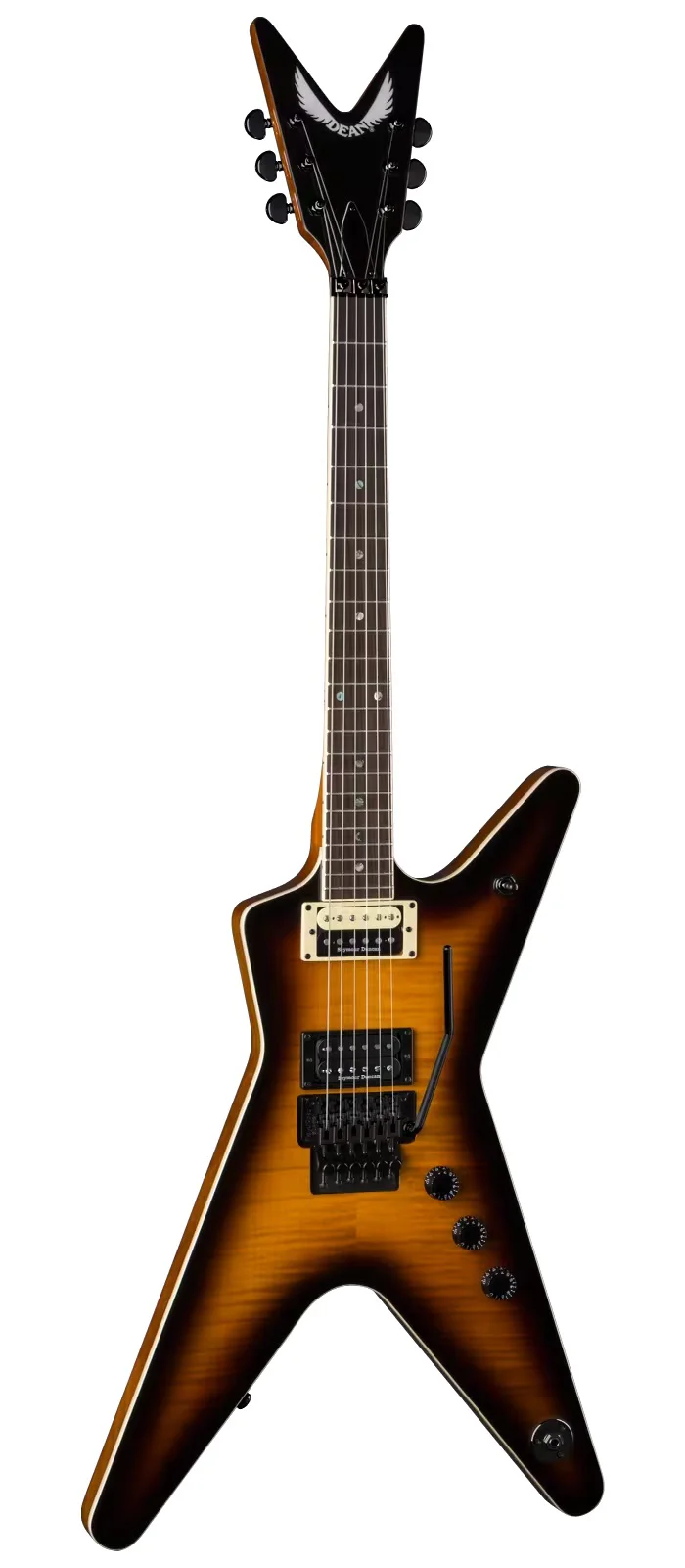 Dean Guitars ML 79 Floyd Flame Top Duncans TBZ - Gesamtansicht